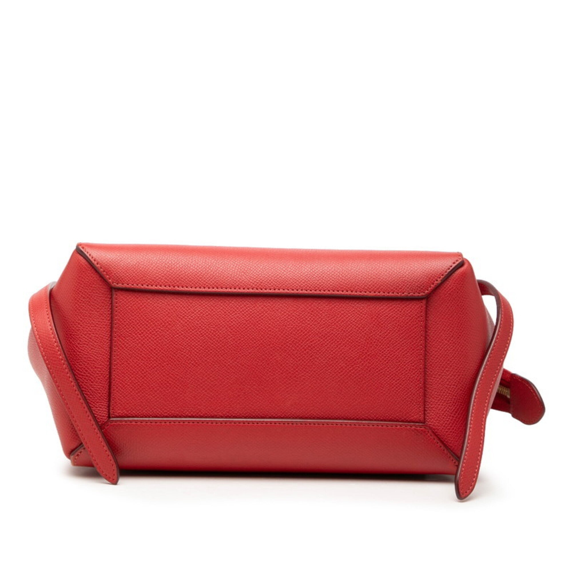 Celine Red Color Leather Handbag Shoulder Bag (Pre-Owned)