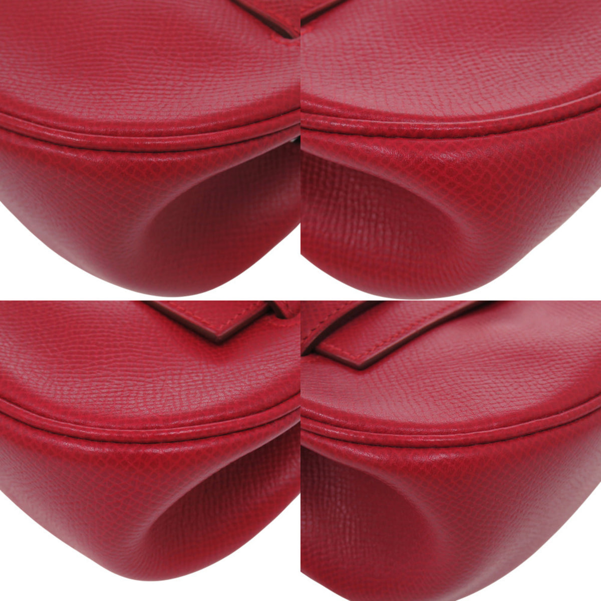 Hermes Rouge Vif Courchevel Leather Clutch Bag (Pre-Owned)