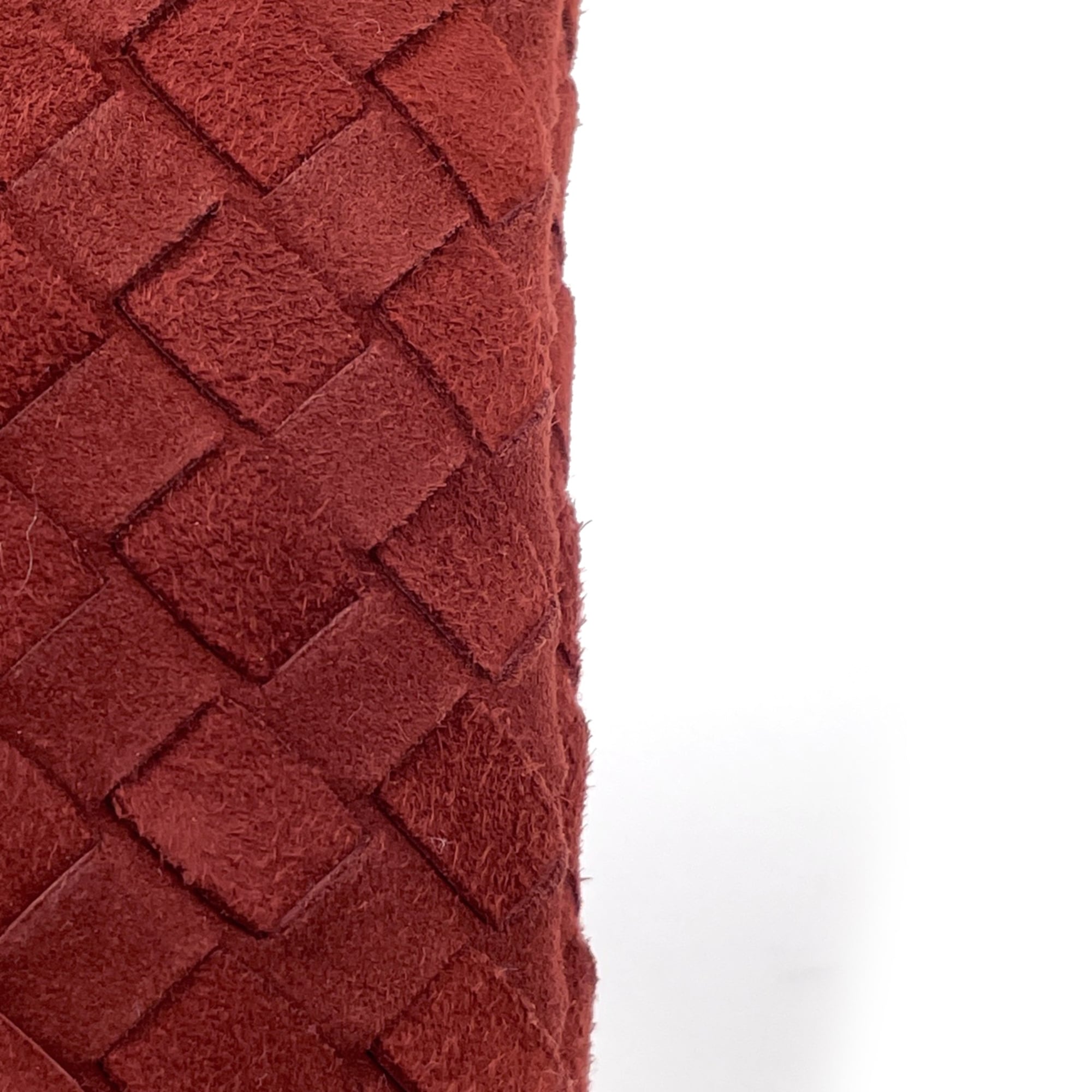 Bottega Veneta Intrecciato Red Color Leather Clutch Bag (Pre-Owned)