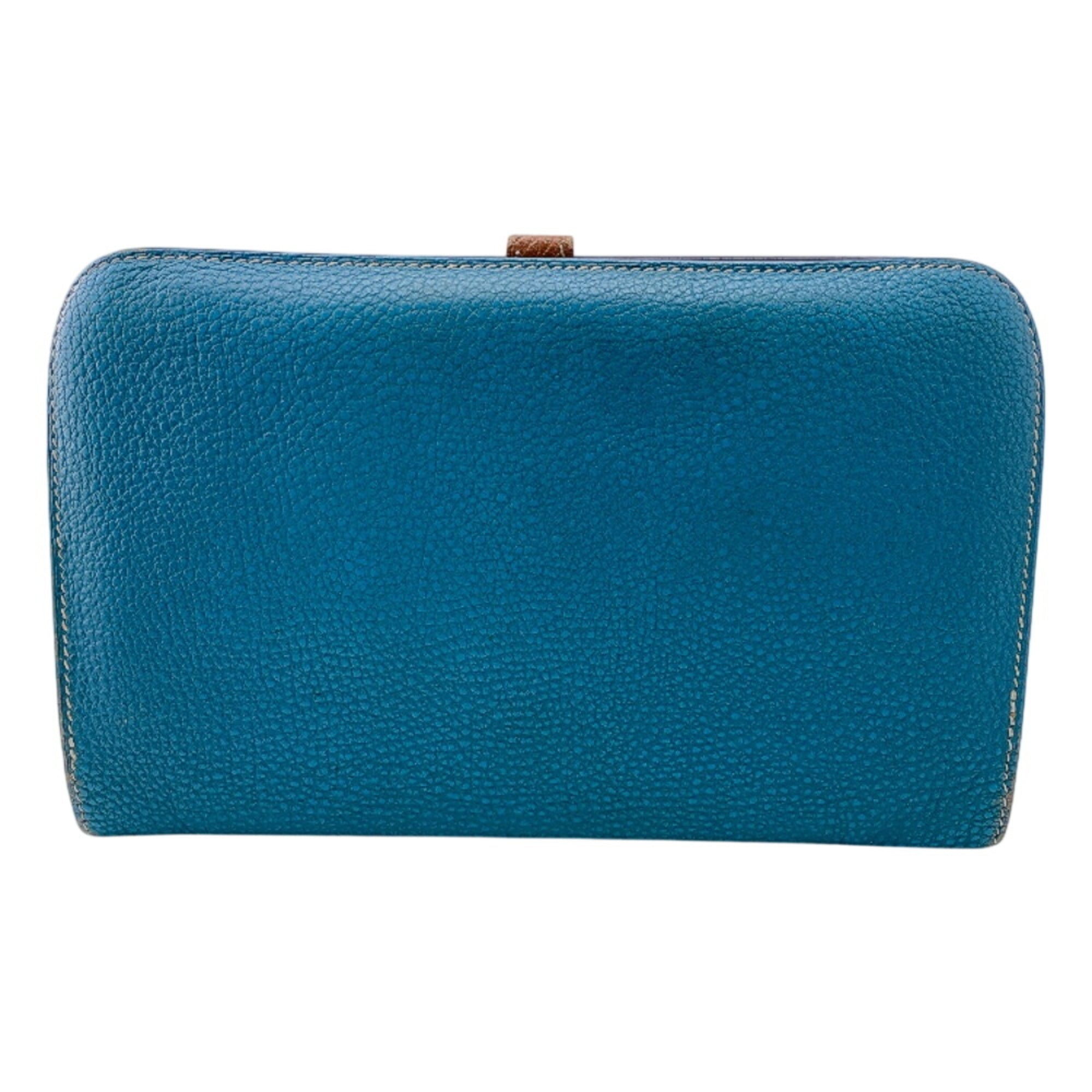 Hermes Bicolor Blue Brown Togo Leather (Pre-Owned)