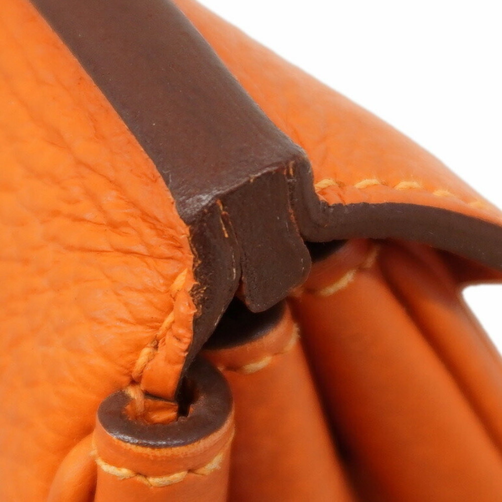Hermes Orange Togo Leather Handbag (Pre-Owned)