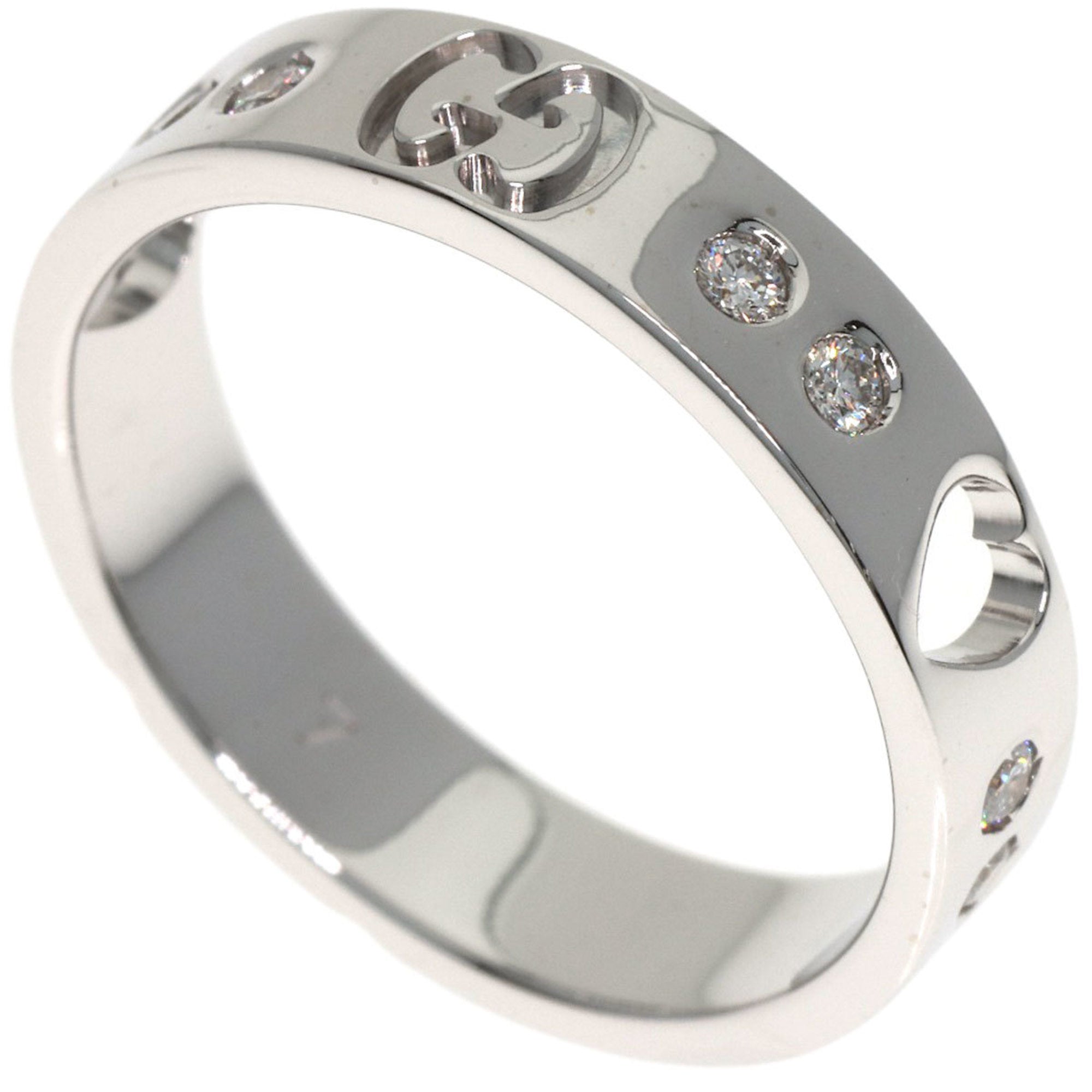 Gucci Icon White Gold (18K) Band Ring (Pre-Owned)