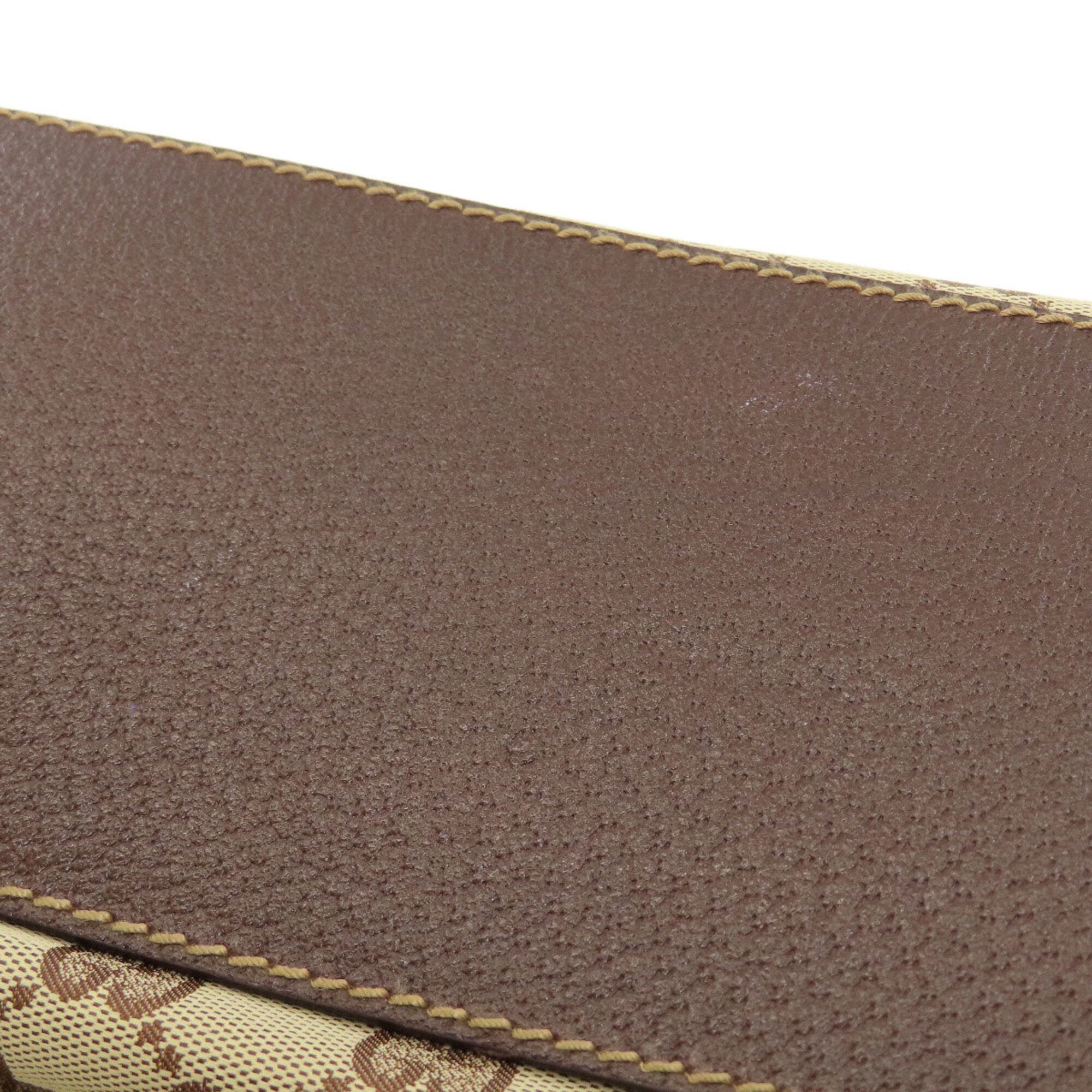 Gucci Sherry Line Brown Canvas Tote Bag (Pre-Owned)