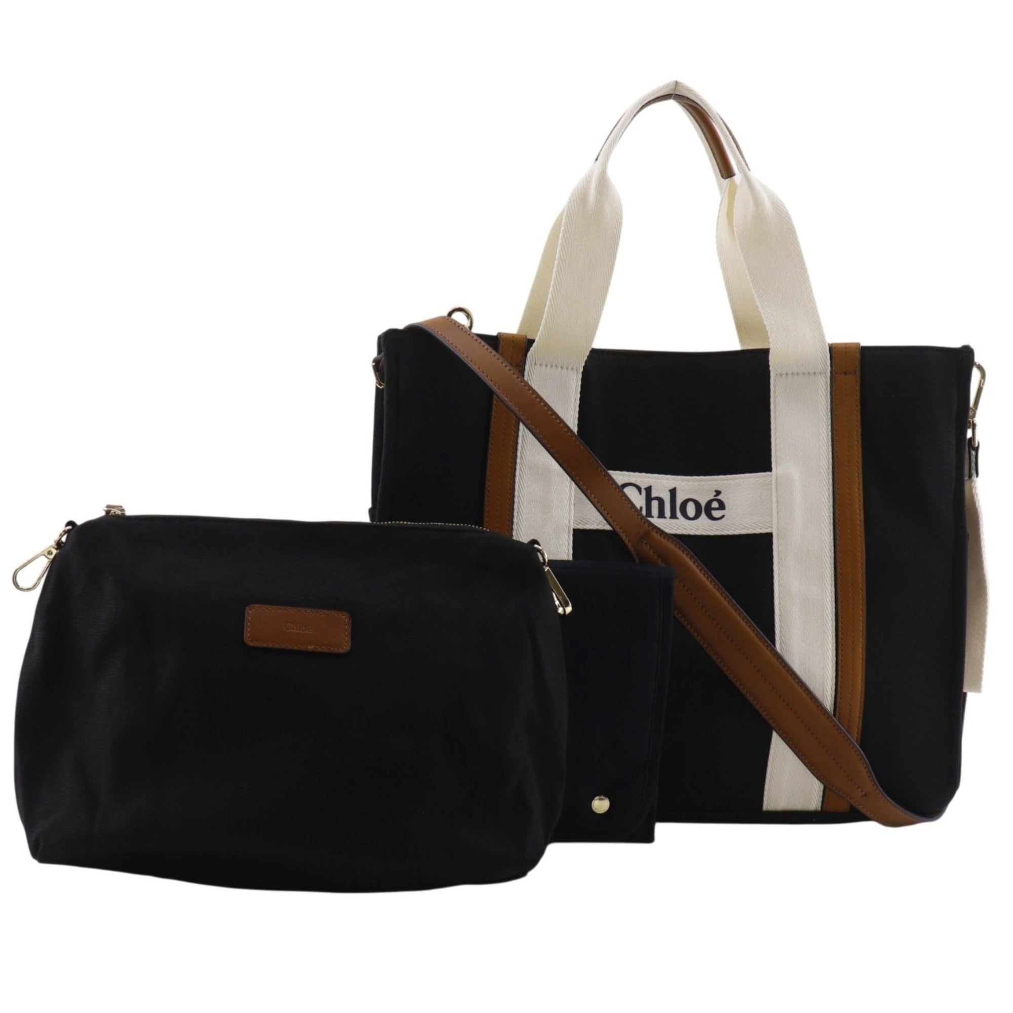 Chloé Black Canvas Tote Bag (Pre-Owned)