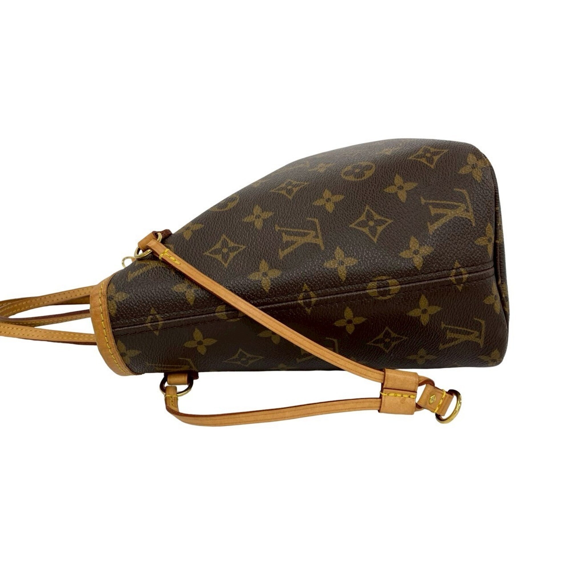 Louis Vuitton Brown Leather Pvc Handbag Tote Bag (Pre-Owned)