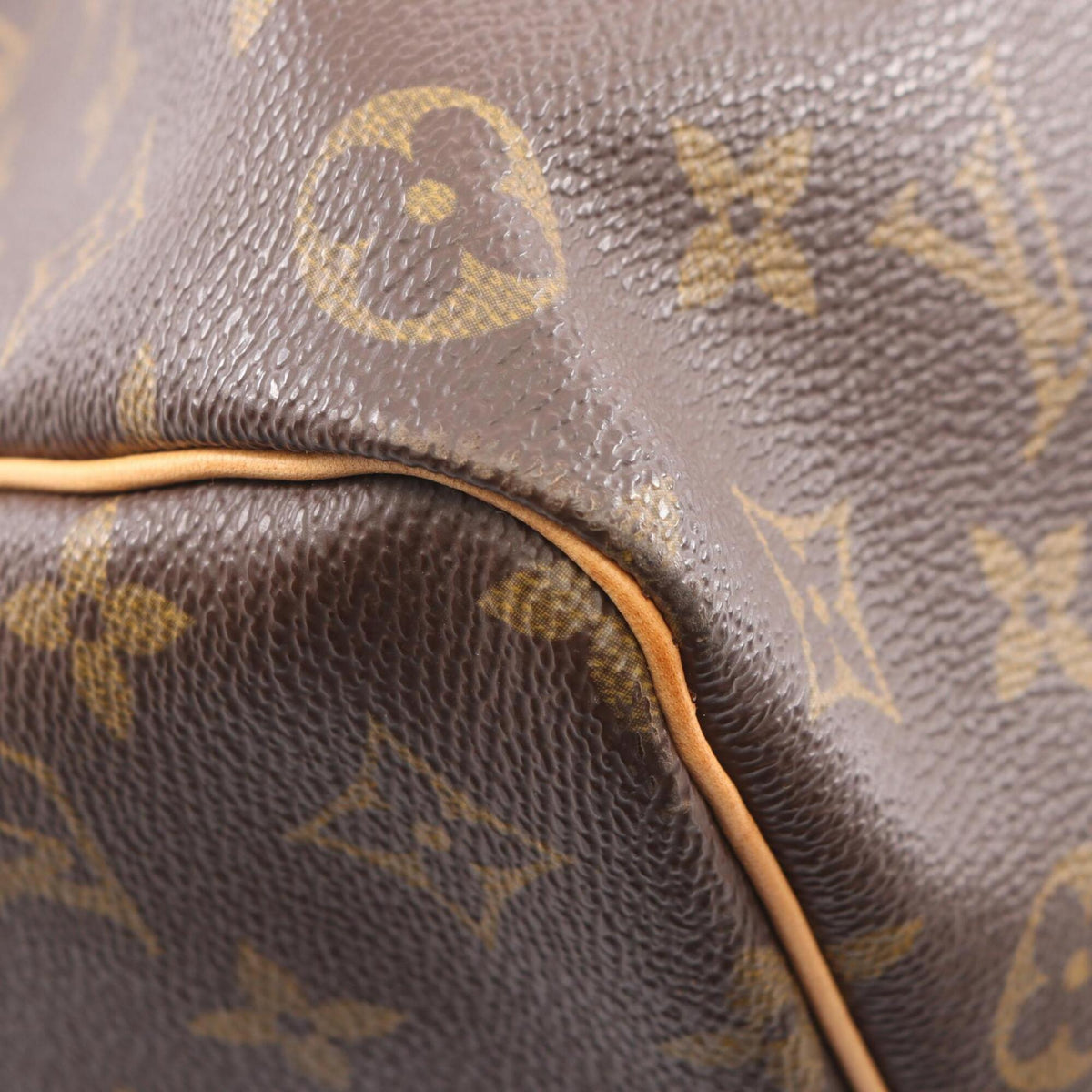 Louis Vuitton Brown Coated Canvas Leather Boston Bag Handbag (Pre-Owned)