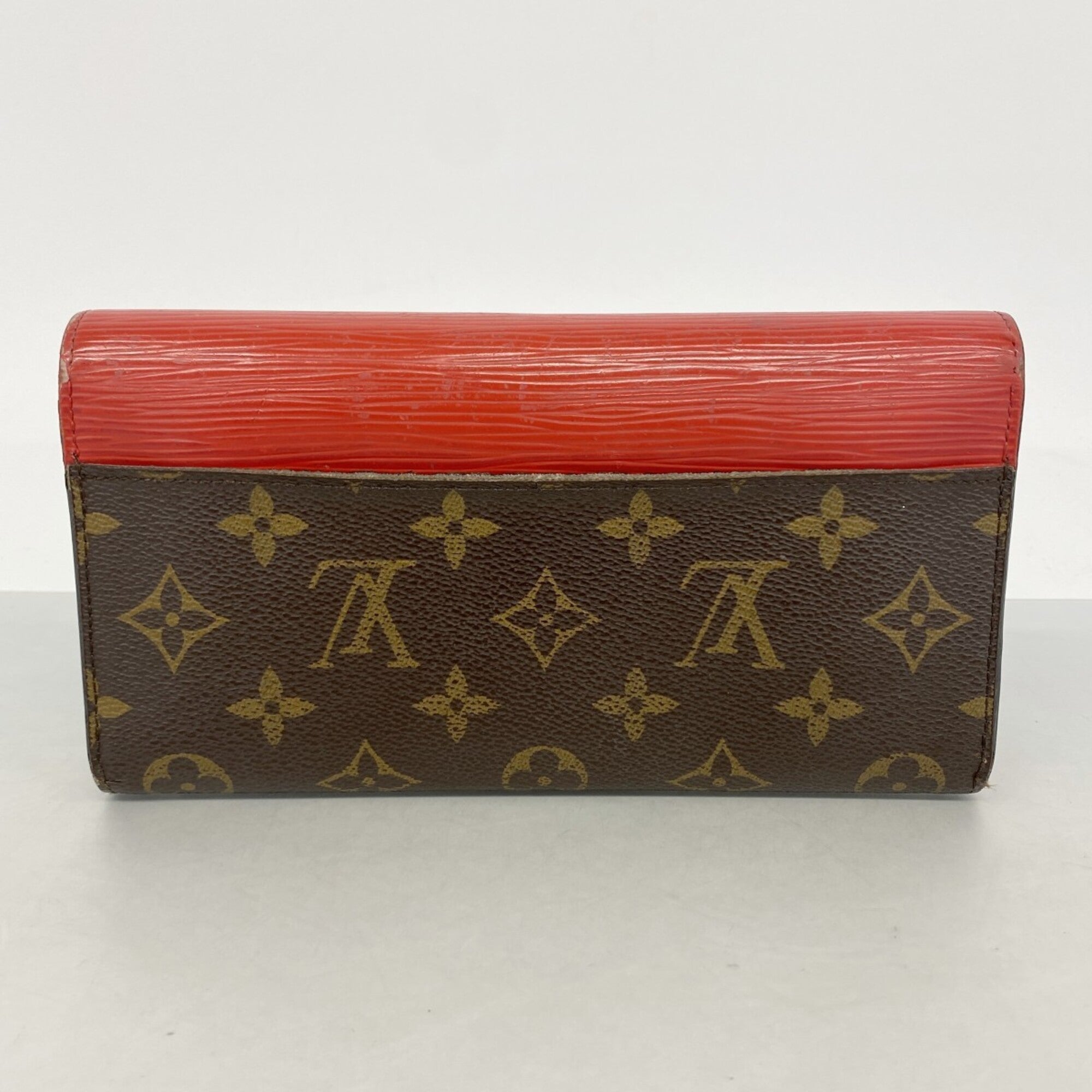 Louis Vuitton Brown Coquelicots Long Wallet (Tri-Fold) (Pre-Owned)