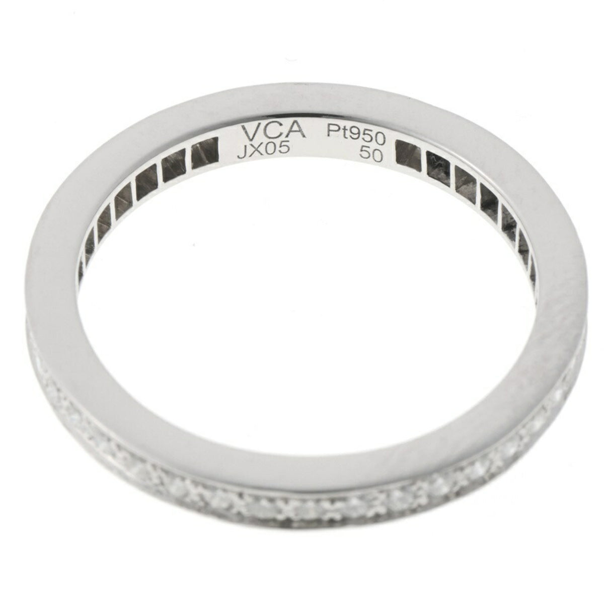 Van Cleef & Arpels Platinum Platinum 950 Band Ring (Pre-Owned)