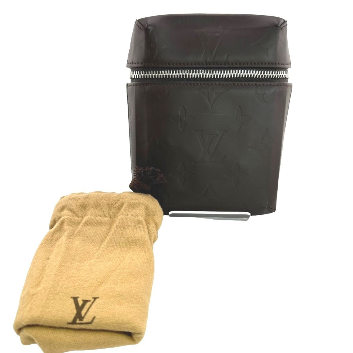 Louis Vuitton Brown Leather Pouch (Pre-Owned)