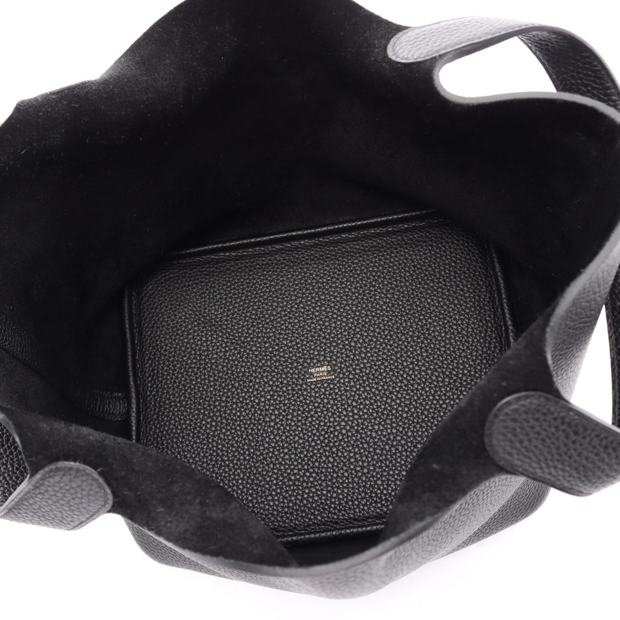 Hermes Black Taurillon Clemence Leather Handbag (Pre-Owned)