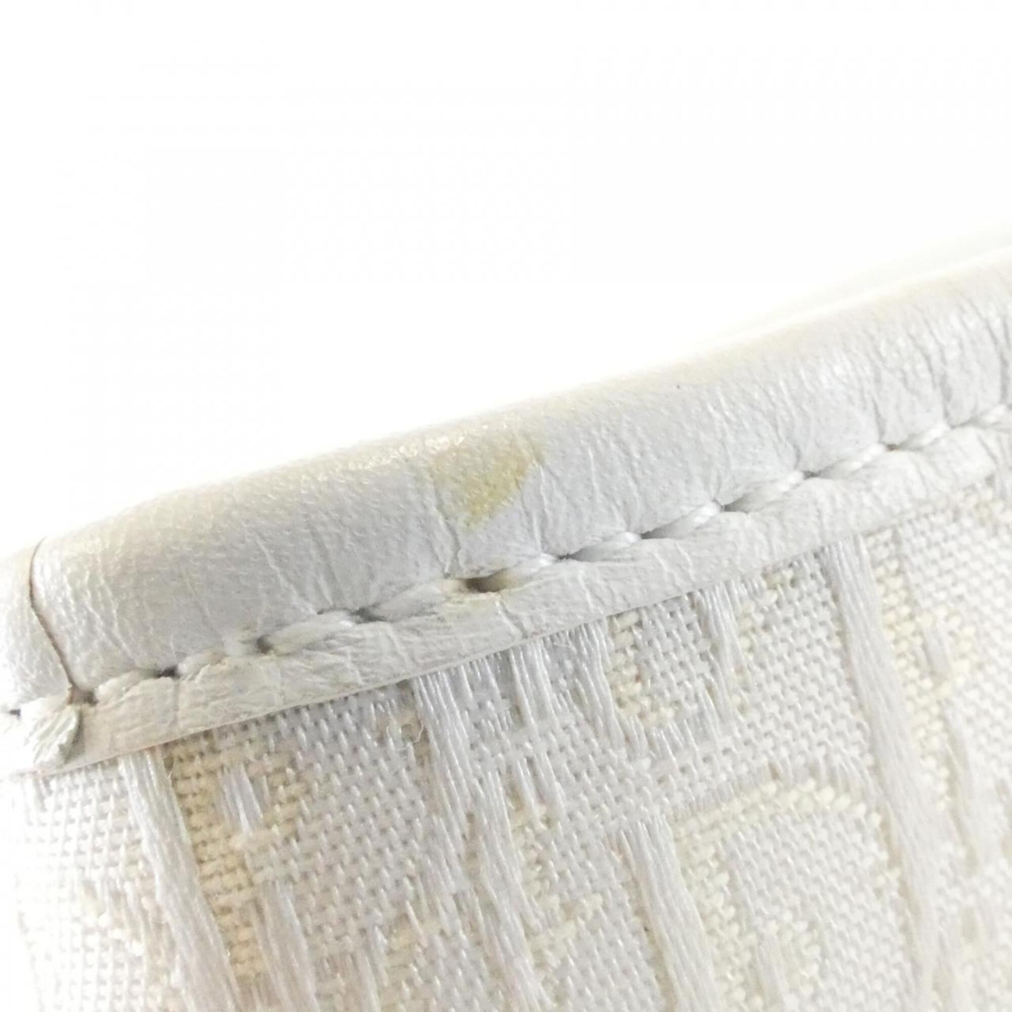 Christian Dior White Canvas Handbag (Pre-Owned)