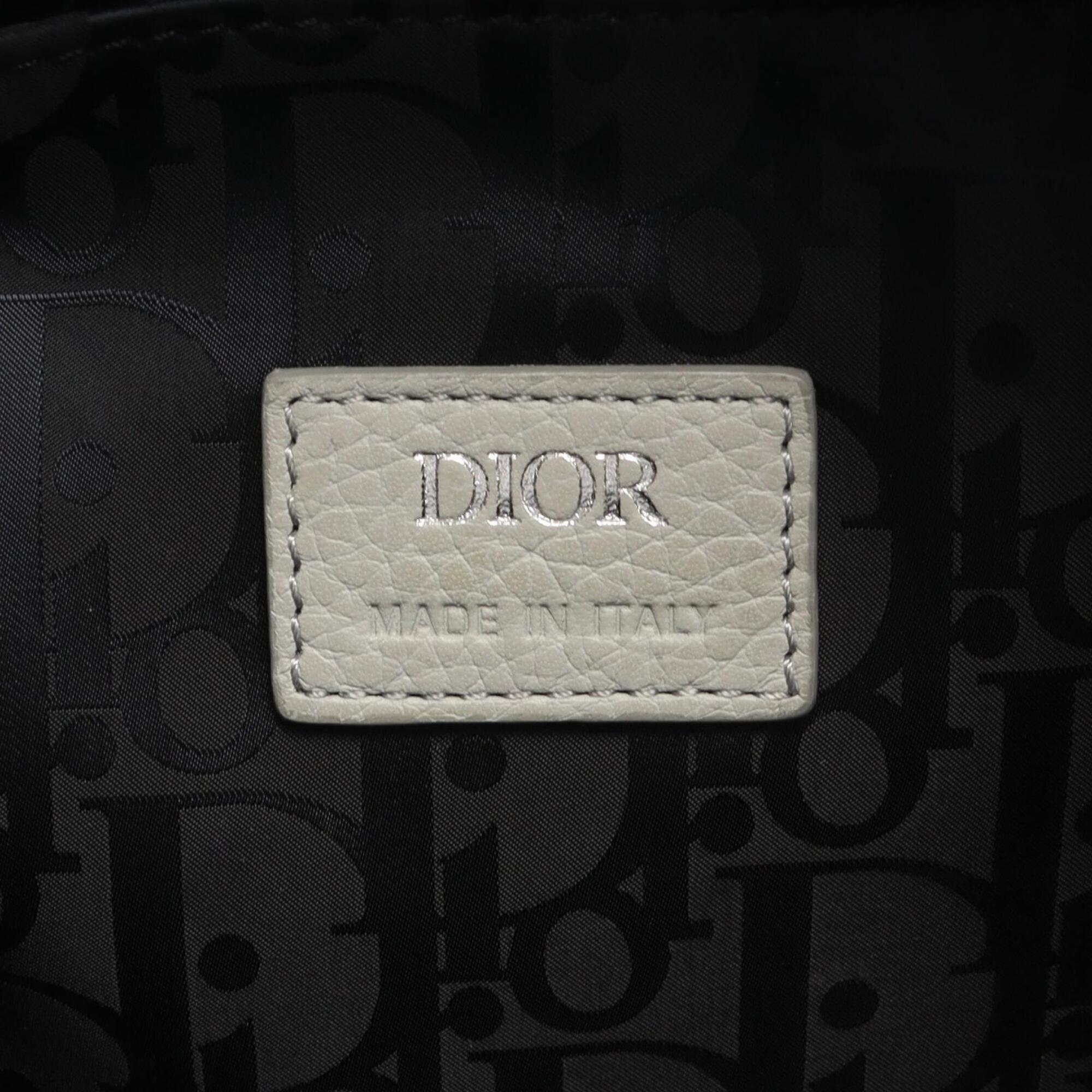 Christian Dior Blue Leather Handbag Saddle Bag (Pre-Owned)