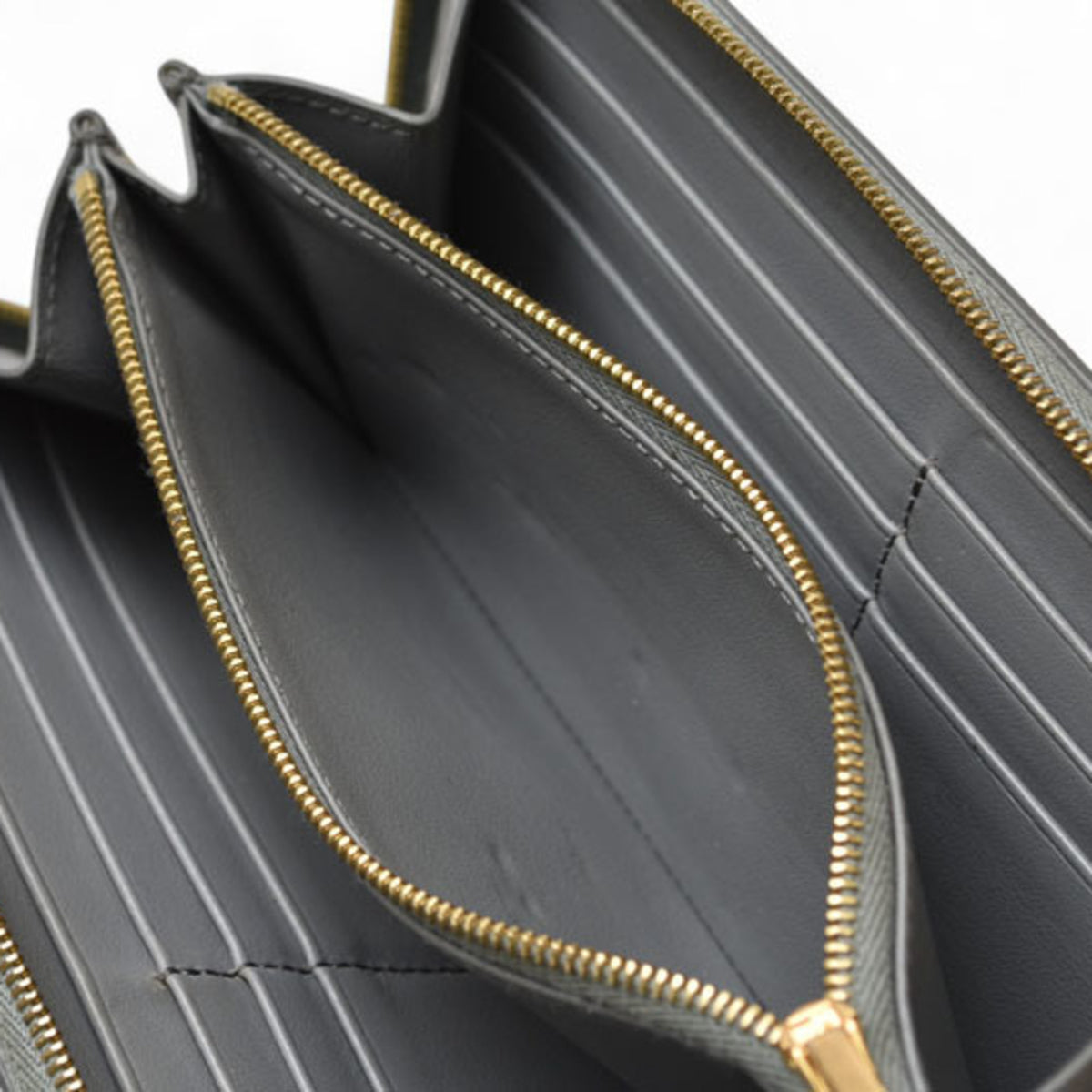 Celine Gray Leather Long Wallet (Bi-Fold) (Pre-Owned)
