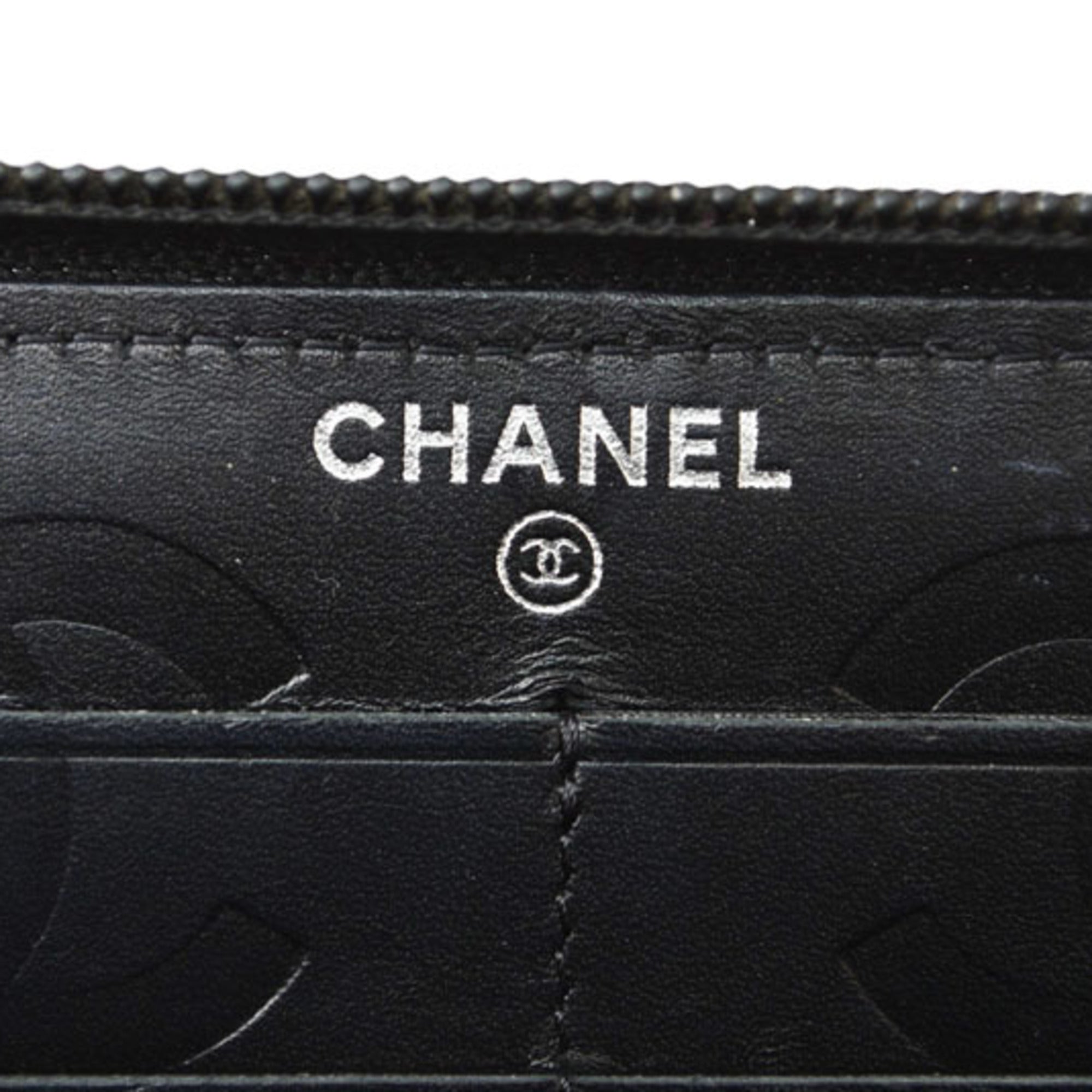 Chanel Black Cambon Ligne Long Wallet (Bi-Fold) (Pre-Owned)