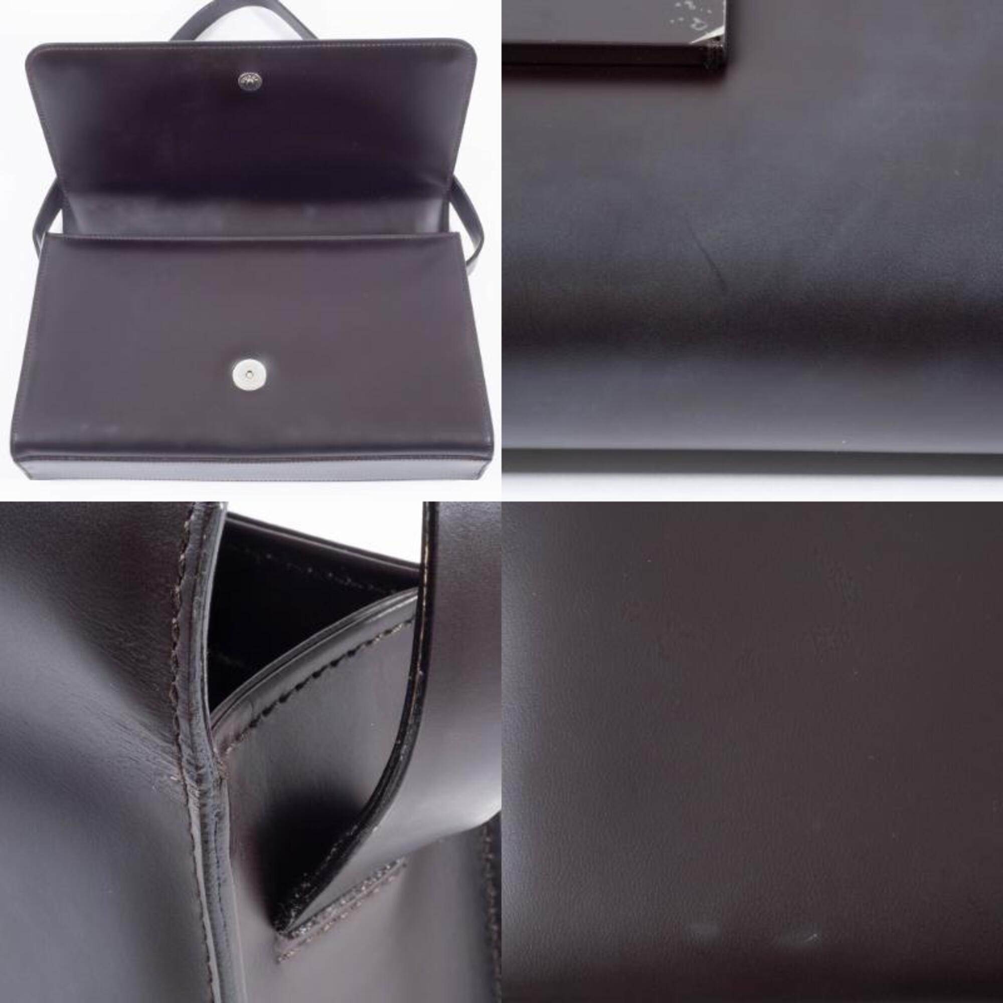 Gucci Dark Brown Leather Shoulder Bag (Pre-Owned)