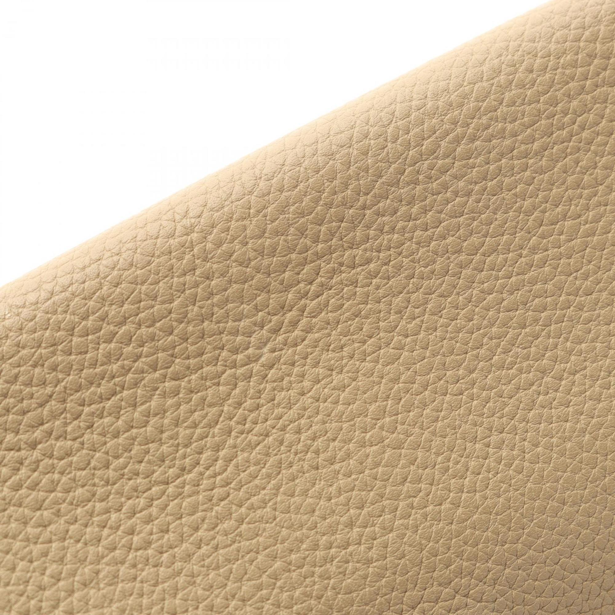 Hermes Beige Taurillon Clemence Leather Long Wallet (Bi-Fold) (Pre-Owned)
