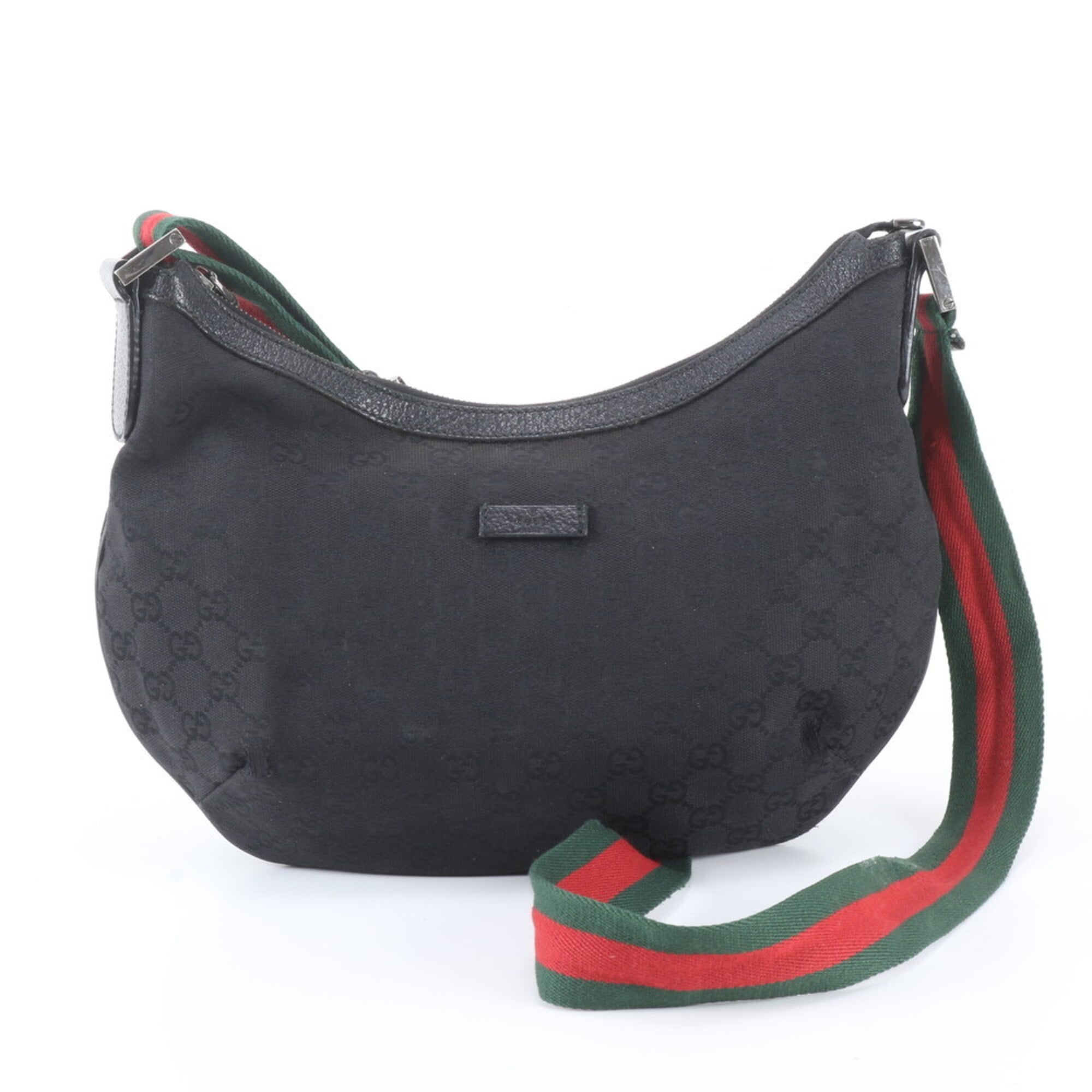 Gucci Gg Canvas Black Gg Canvas Shoulder Bag (Pre-Owned)