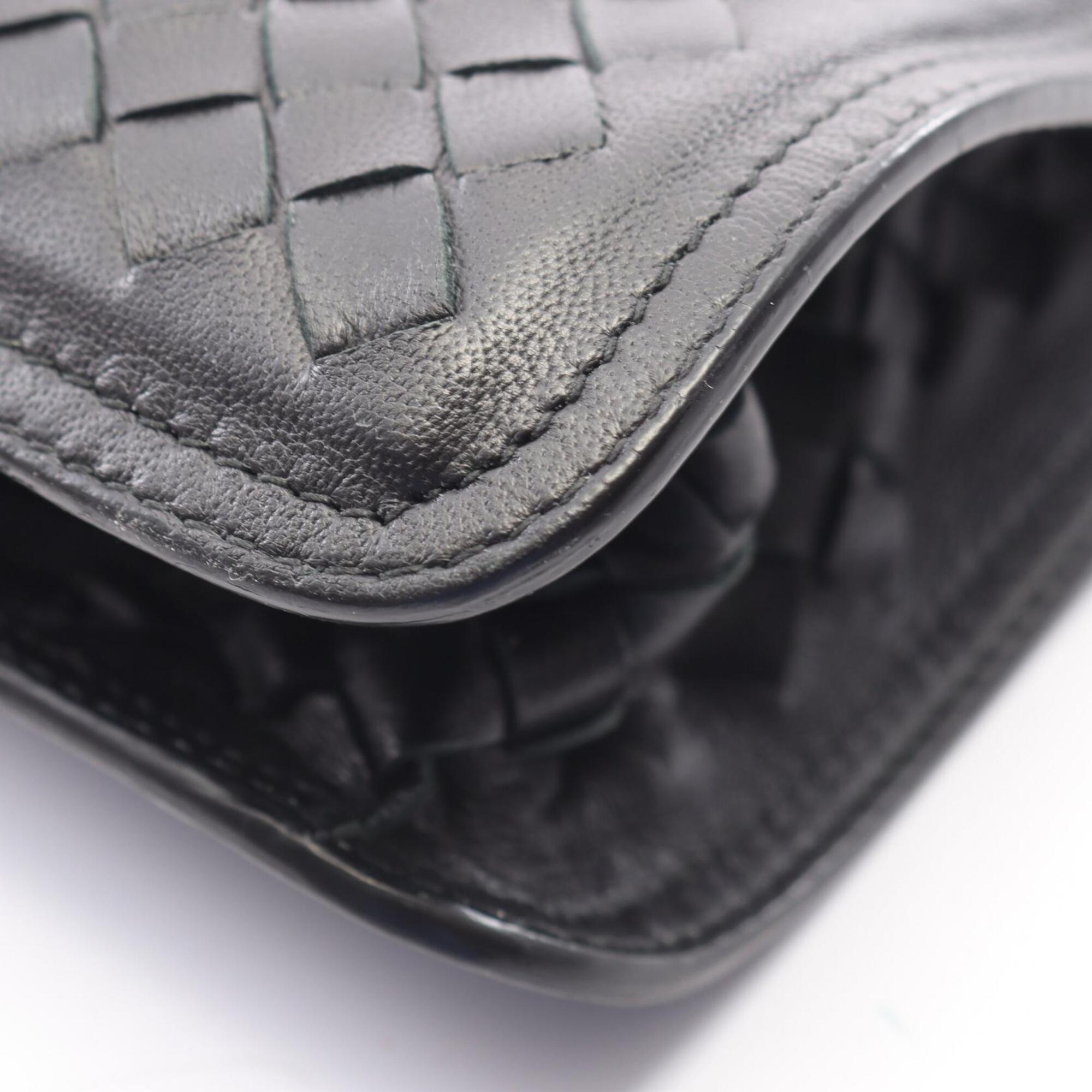 Bottega Veneta Black Intrecciato Handbag Shoulder Bag (Pre-Owned)