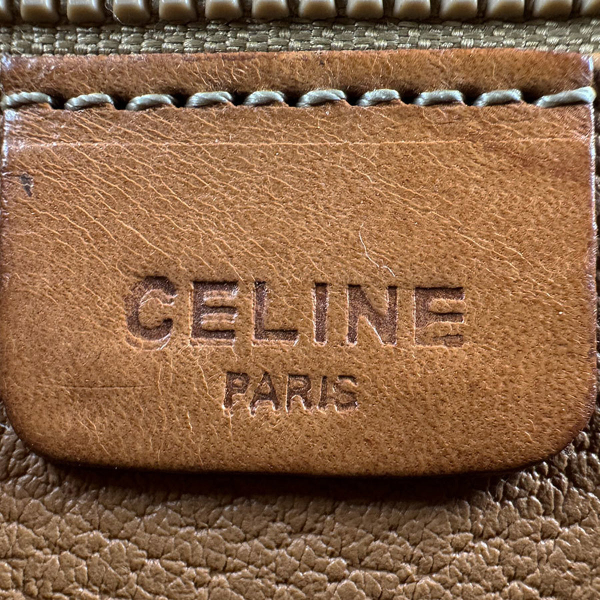 Celine Brown Coated Canvas Shoulder Bag (Pre-Owned)