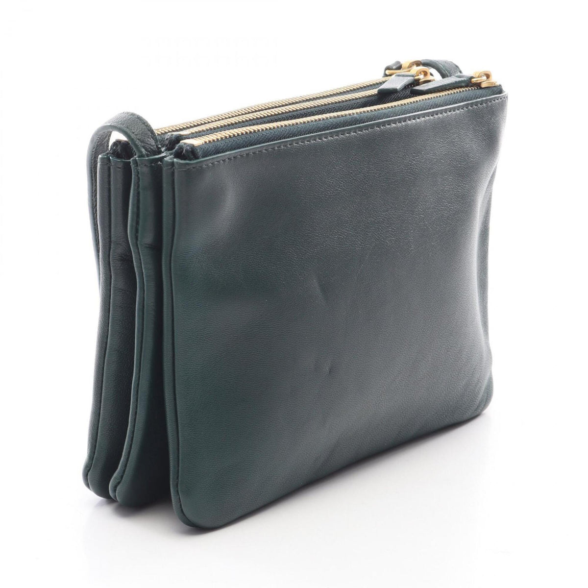 Celine Green Leather Handbag Shoulder Bag (Pre-Owned)