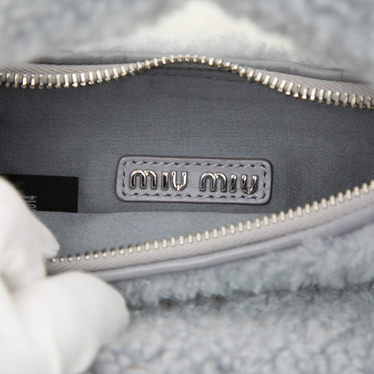 Miu Miu Blue Wool Handbag Shoulder Bag (Pre-Owned)
