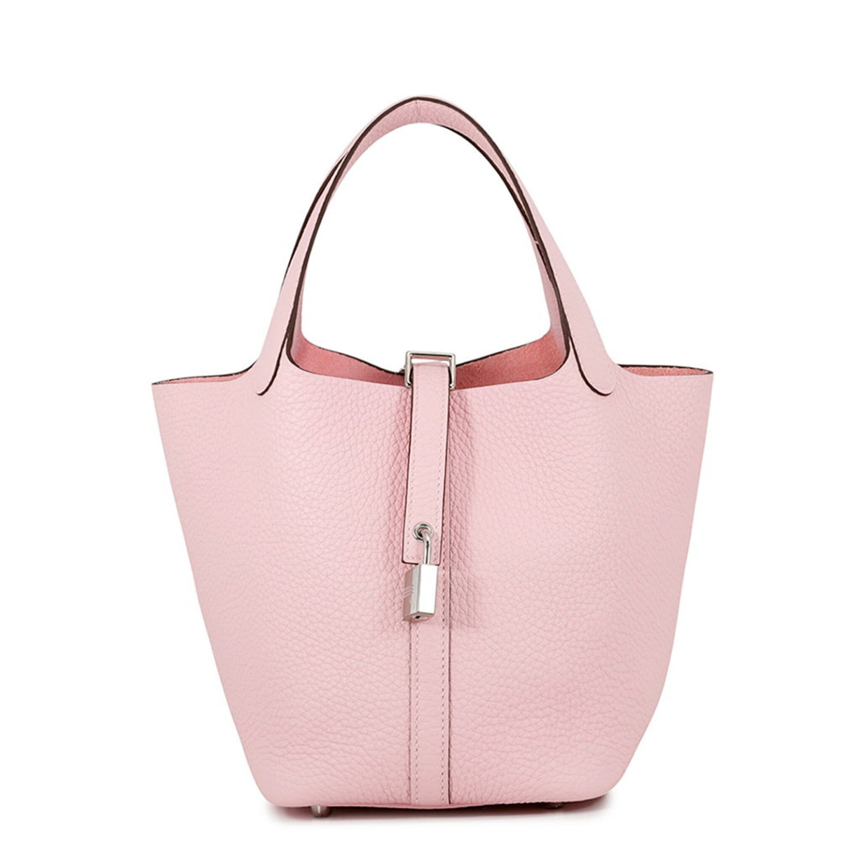 Hermes Picotin Rose Sakura Taurillon Clemence Leather Handbag (Pre-Owned)