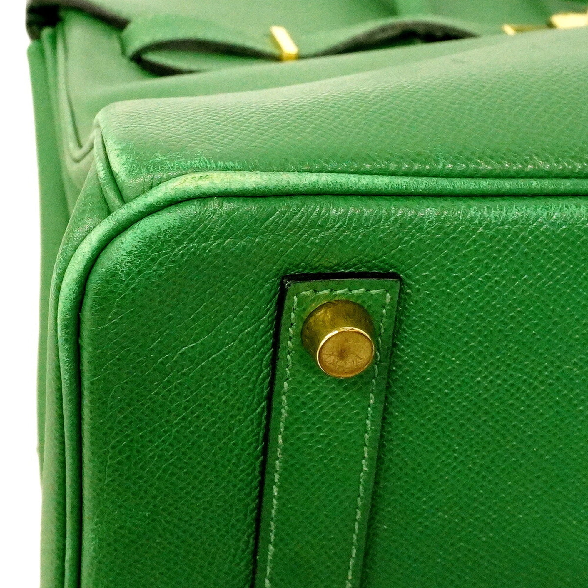 Hermes Green Courchevel Leather Handbag (Pre-Owned)