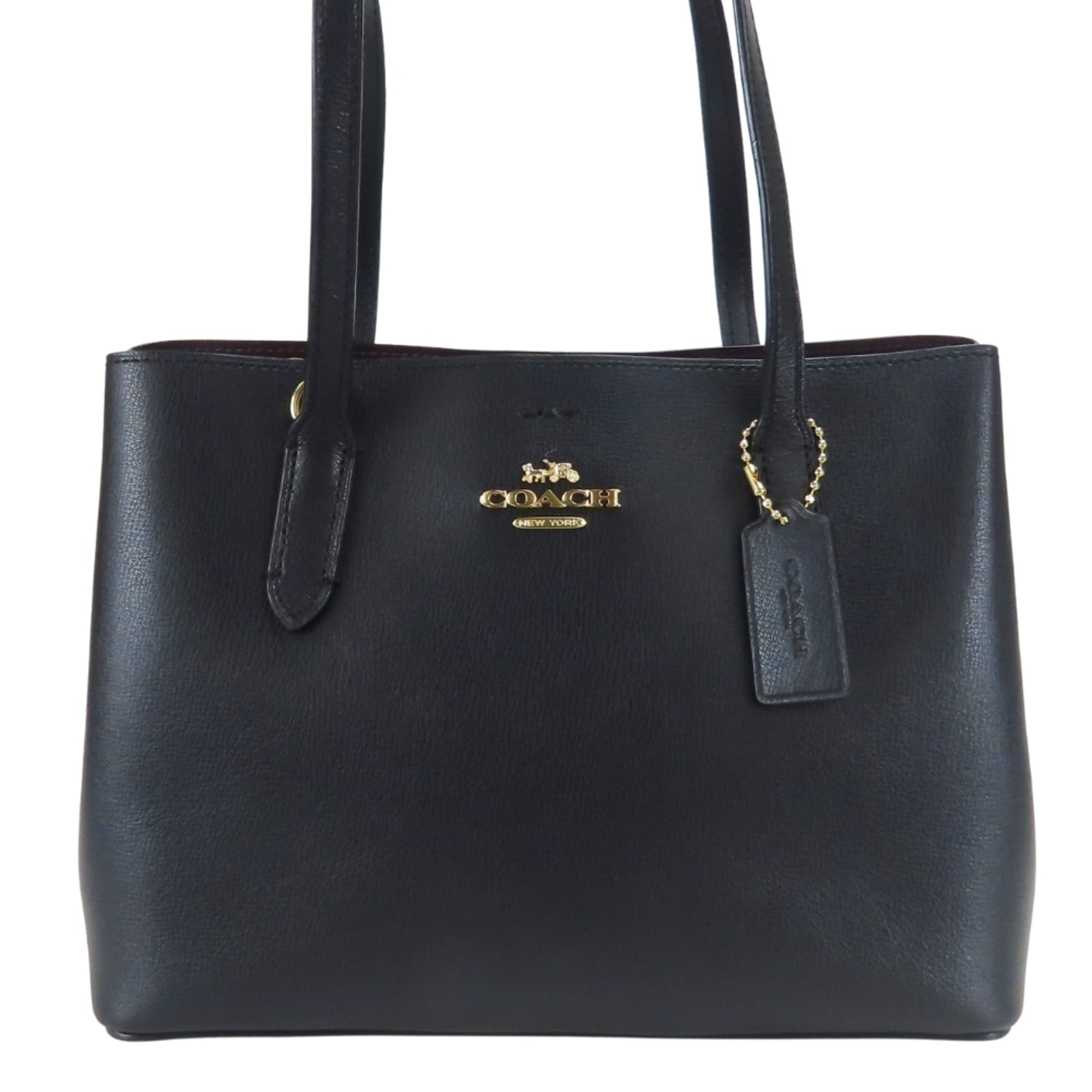 Coach Black Leather Tote Bag (Pre-Owned)
