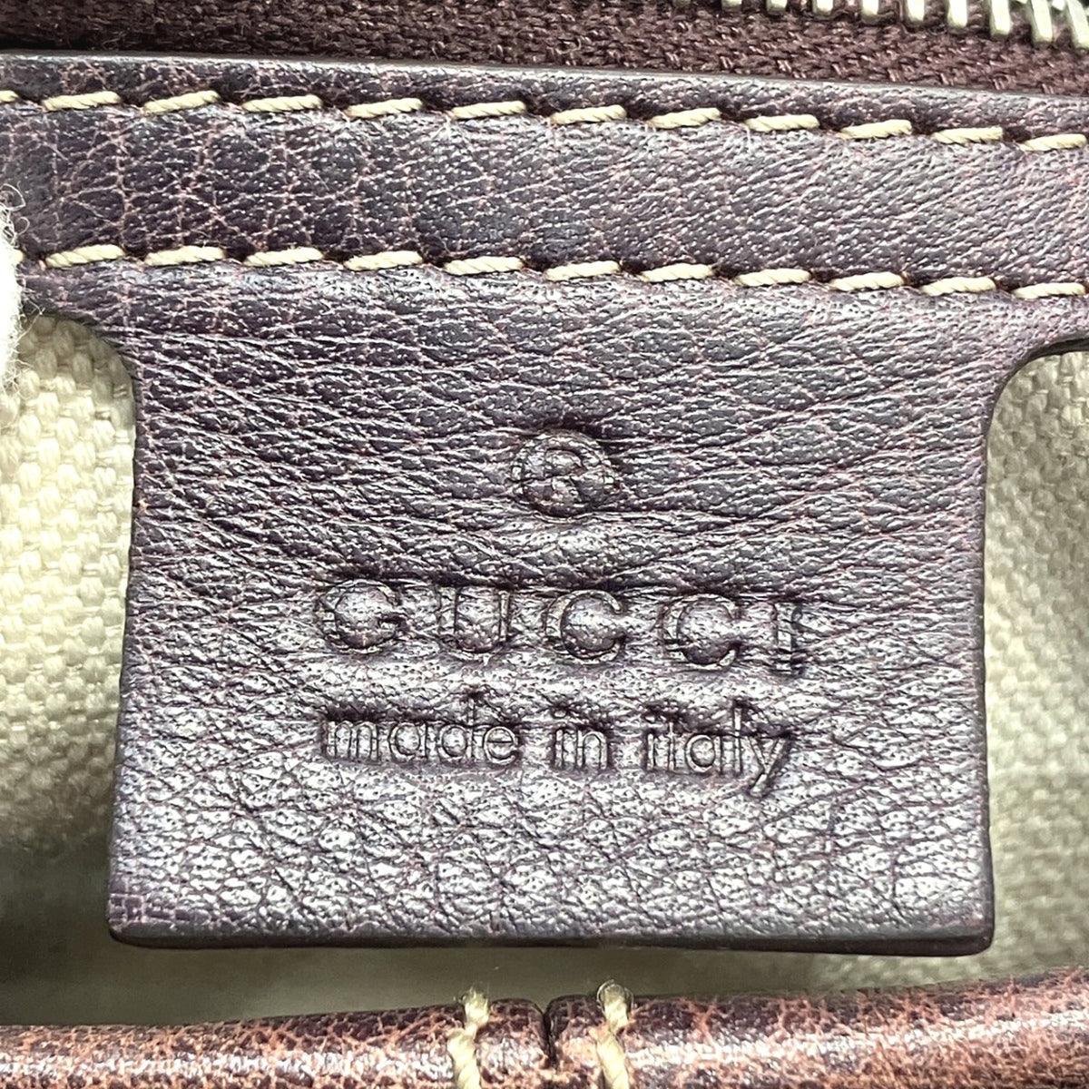Gucci Wine Leather Shoulder Bag (Pre-Owned)