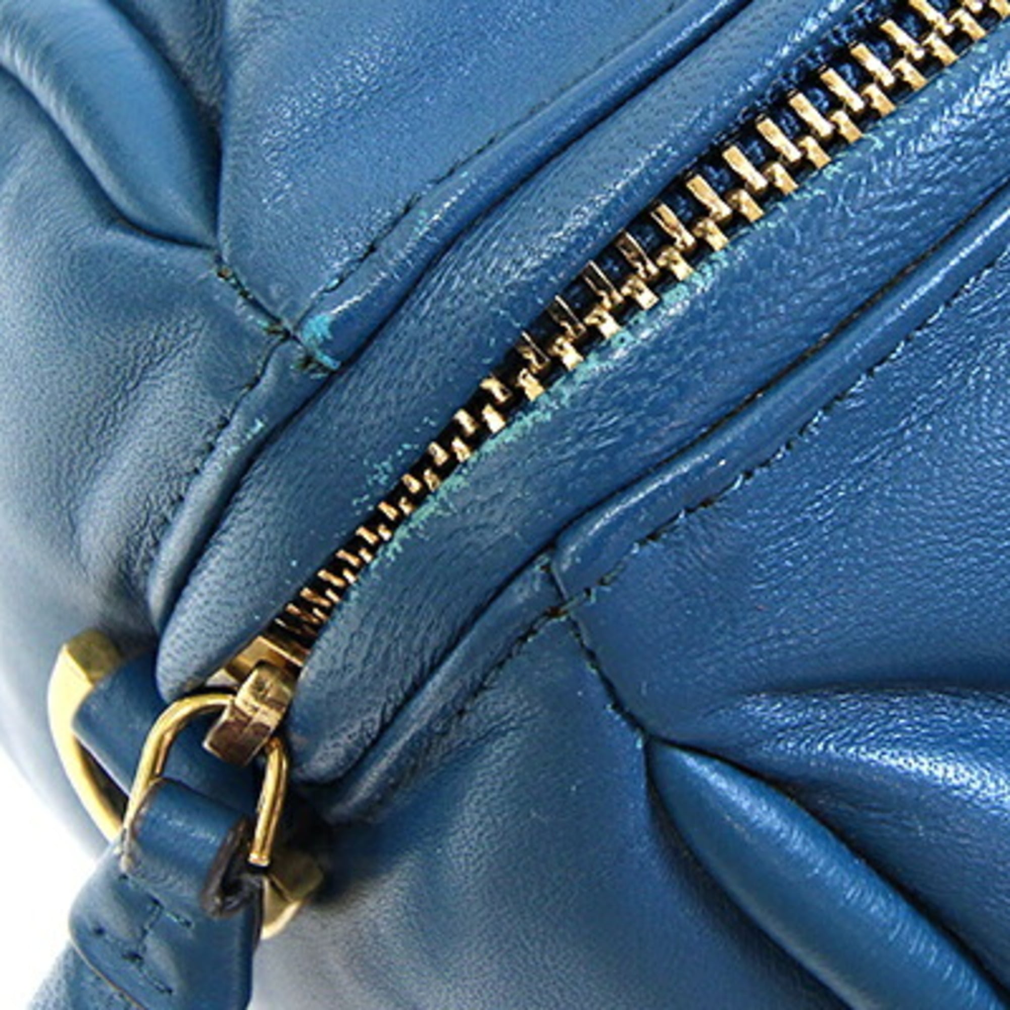 Anya Hindmarch Blue Leather Handbag (Pre-Owned)