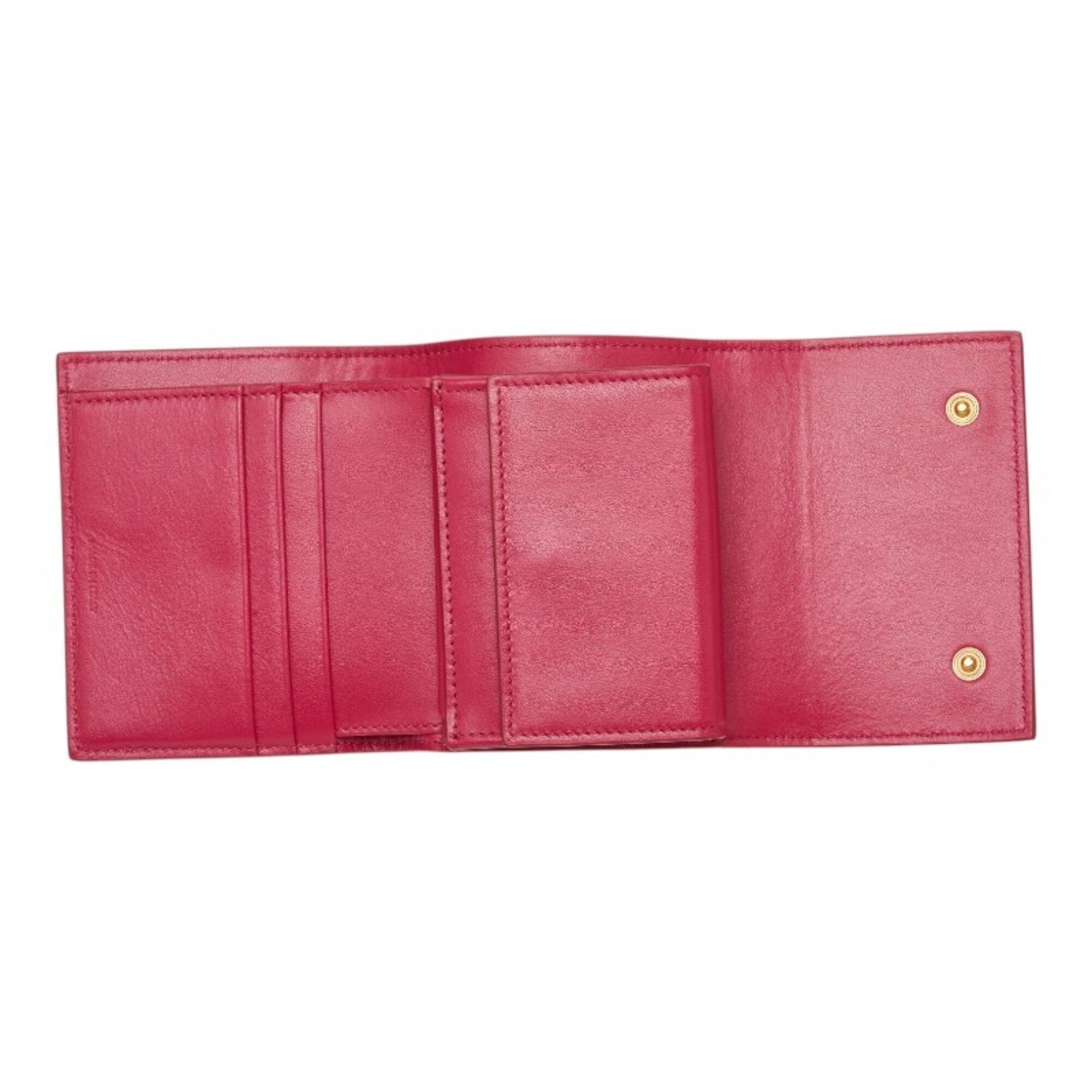 Celine Pink Leather Wallet (Tri-Fold) (Pre-Owned)