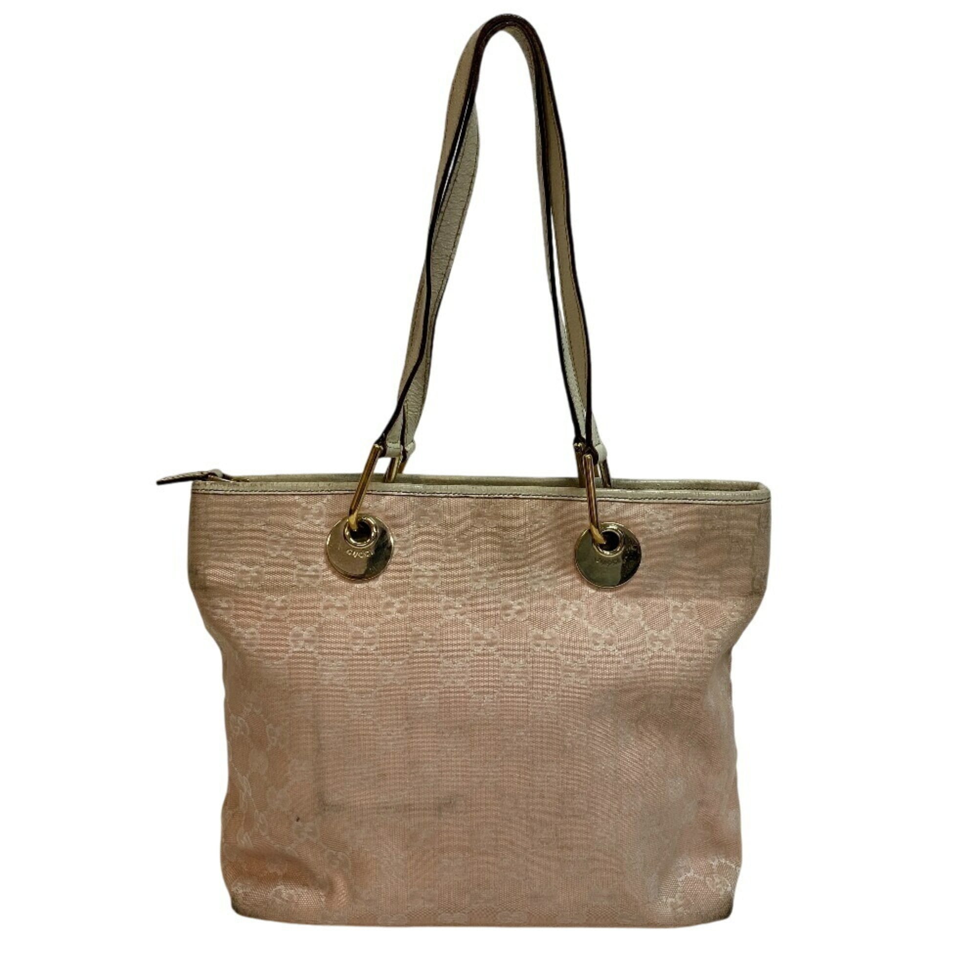 Gucci White Canvas Tote Bag (Pre-Owned)