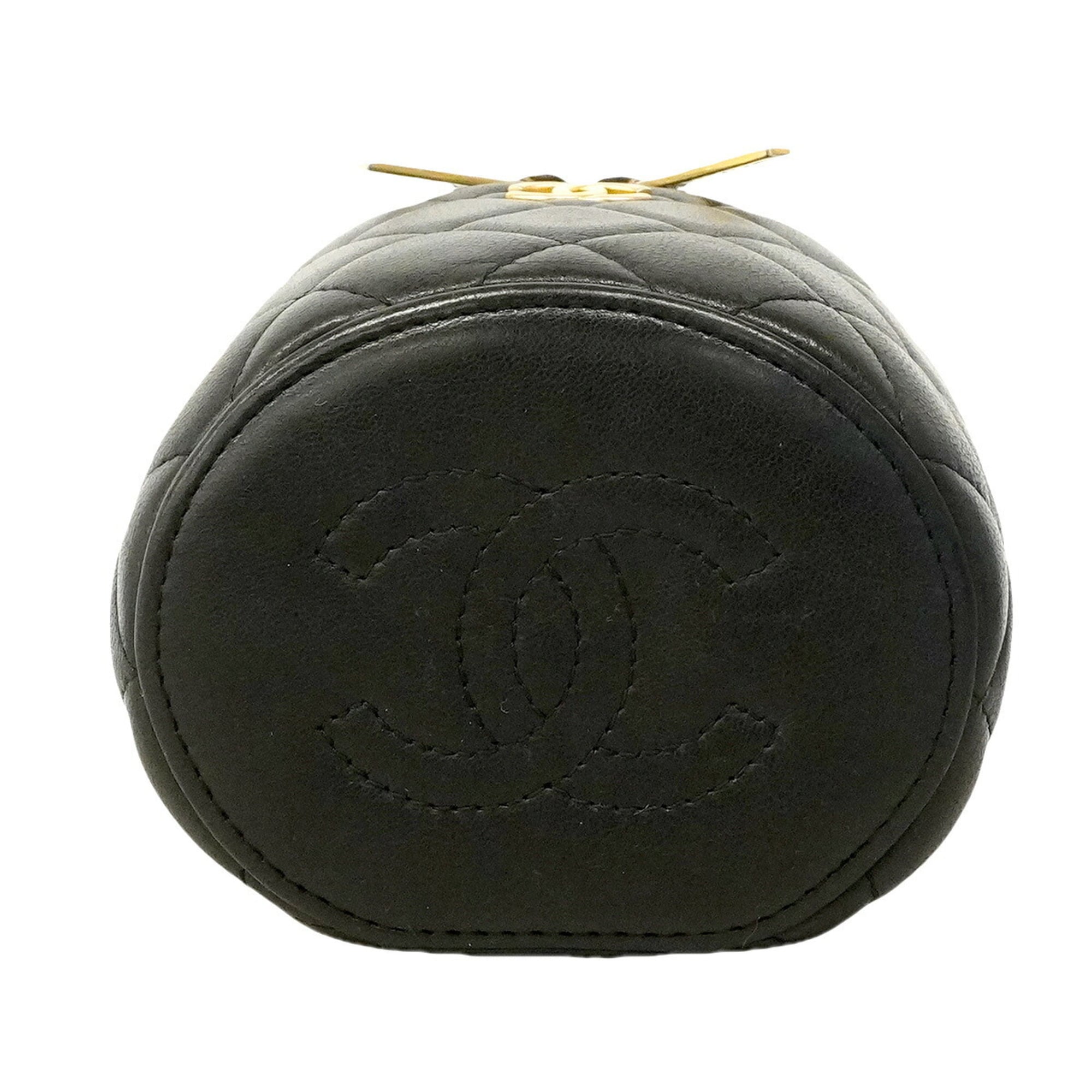 Chanel Black Leather Vanity Bag (Pre-Owned)