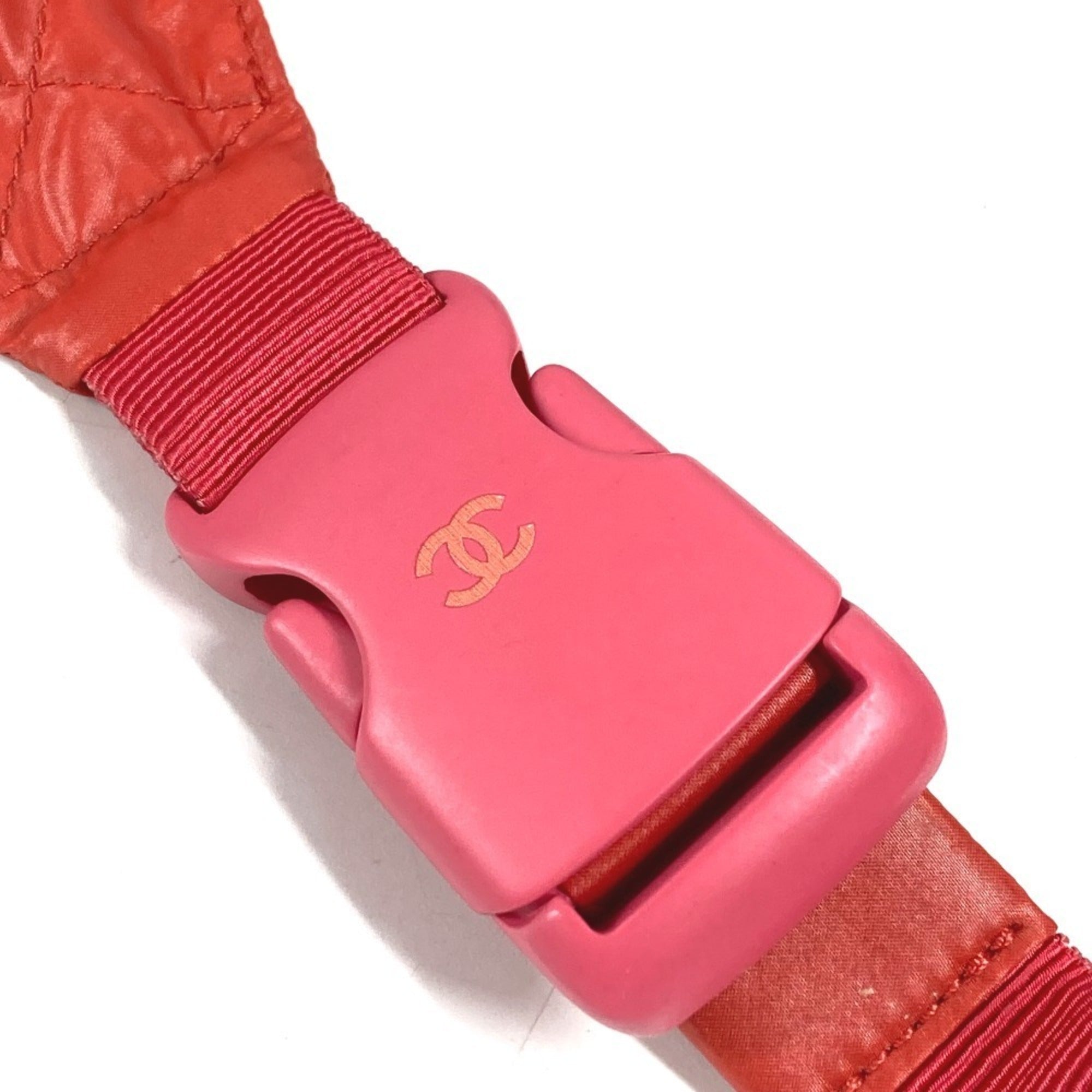 Chanel Pink Red Color Nylon (Pre-Owned)