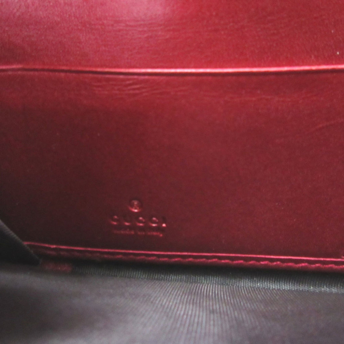 Gucci Metallic Red Leather Long Wallet (Bi-Fold) (Pre-Owned)