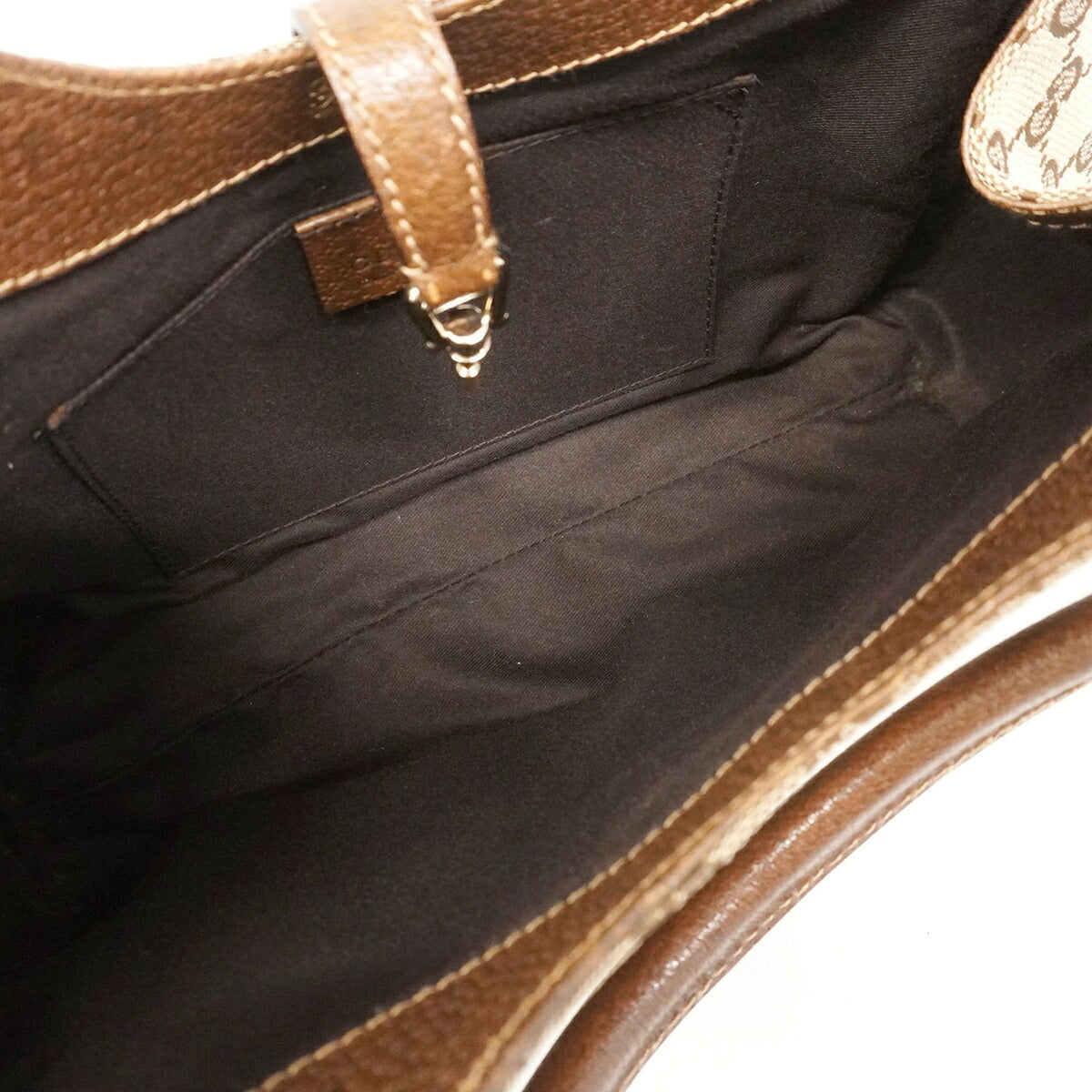 Gucci Brown Canvas Handbag (Pre-Owned)