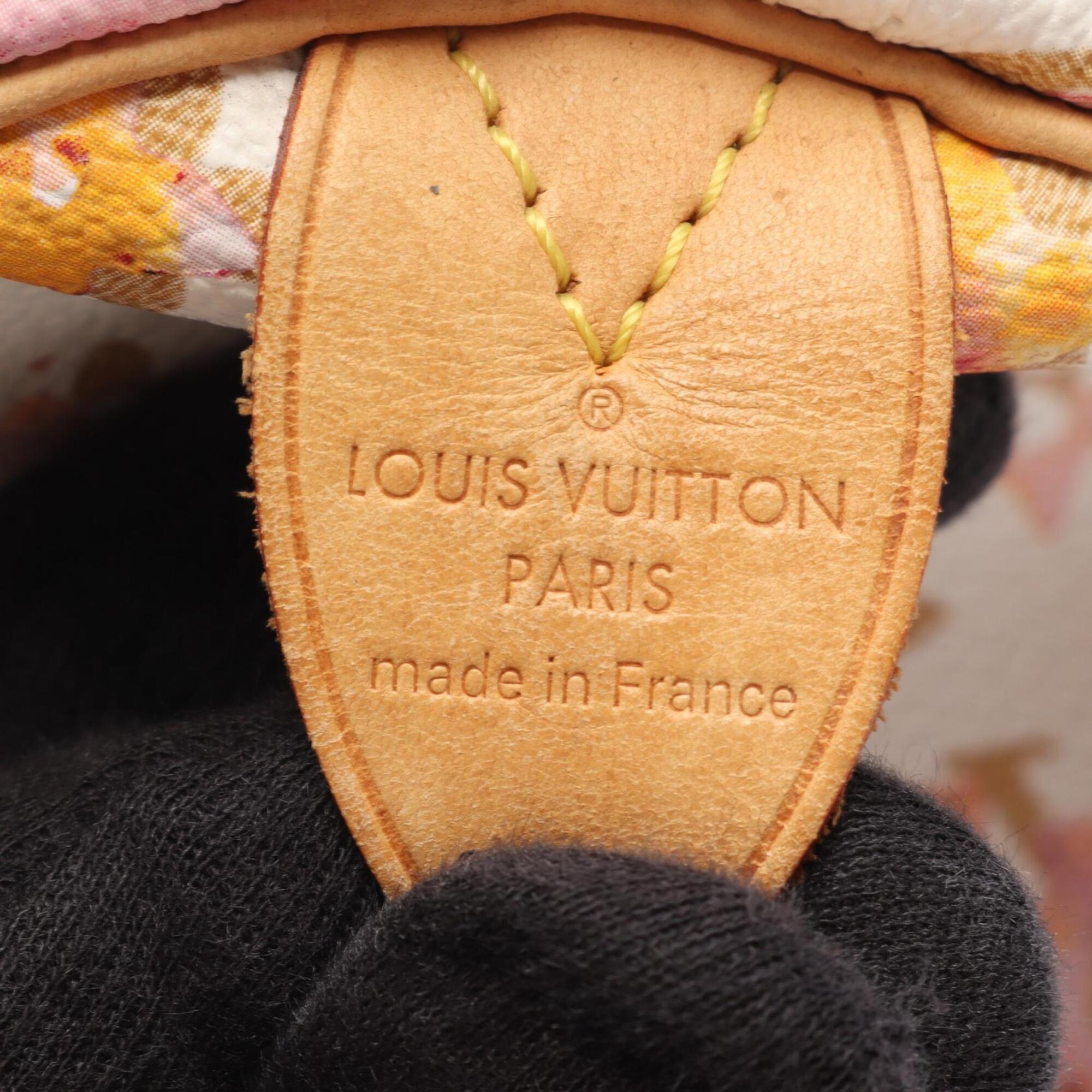 Louis Vuitton Blanc Multi-Color White Coated Canvas Leather Handbag (Pre-Owned)