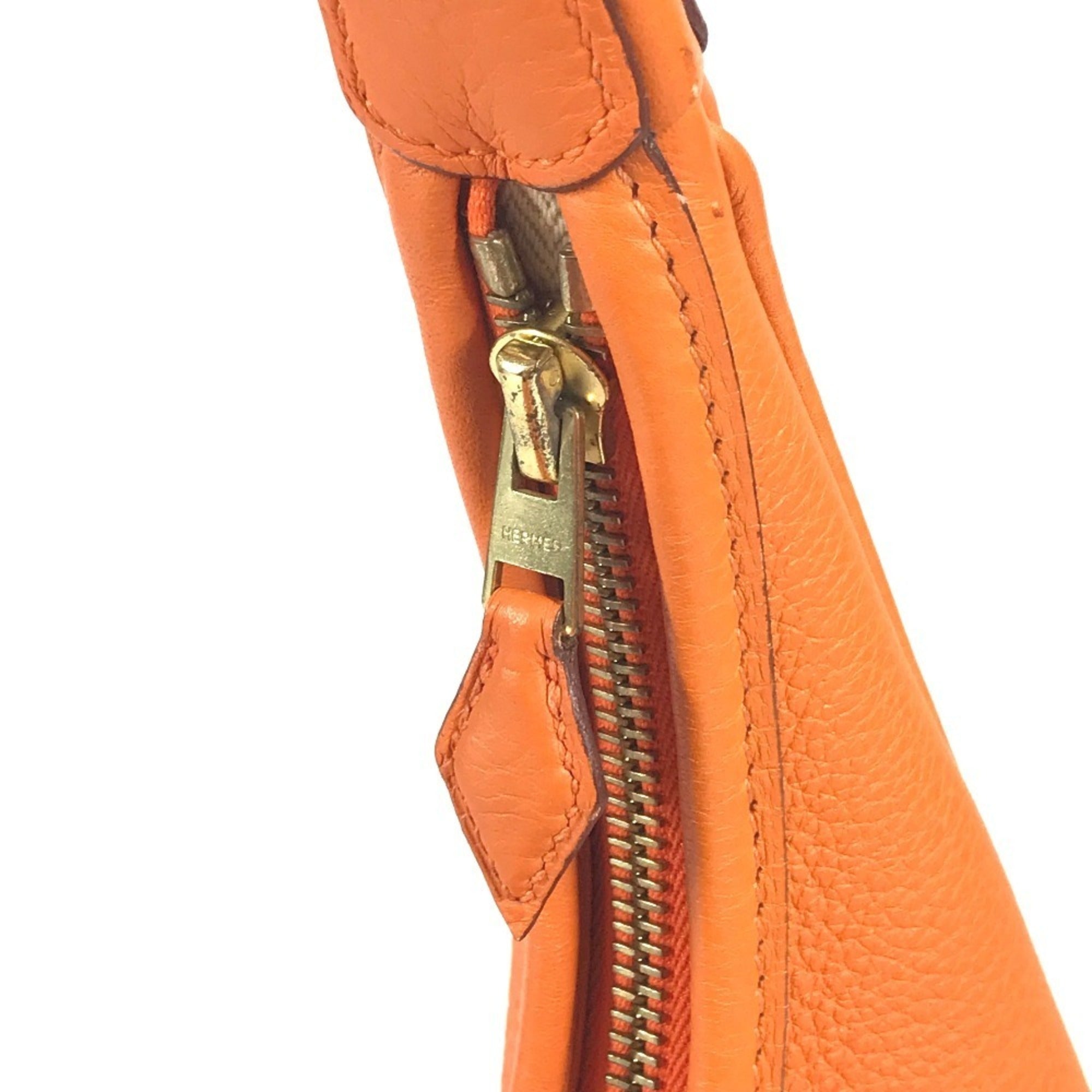 Hermes Orange Leather Shoulder Bag (Pre-Owned)