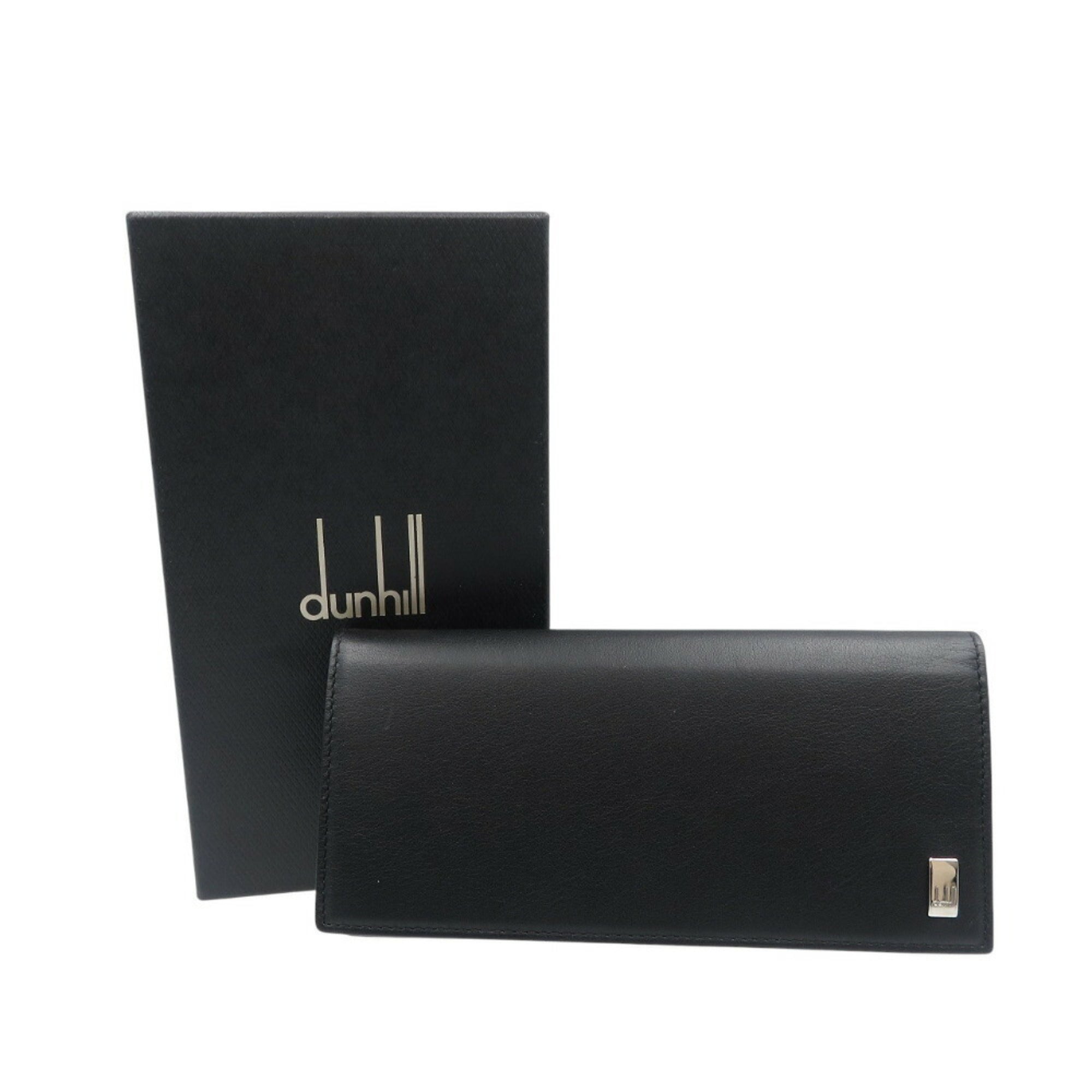 Dunhill Black Leather Long Wallet (Bi-Fold) (Pre-Owned)