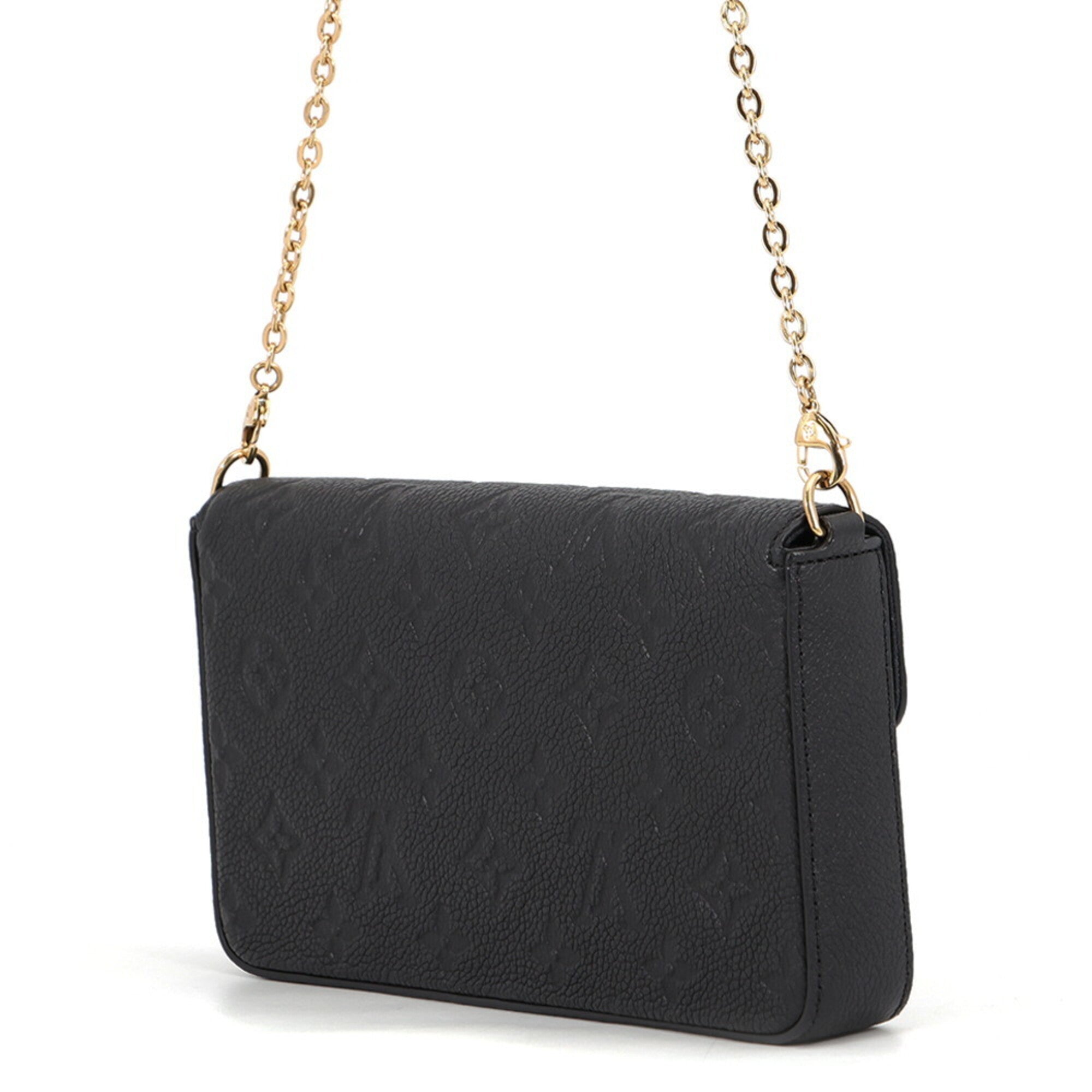Louis Vuitton Noir Monogram Empreinte Chain/Shoulder Wallet (Pre-Owned)