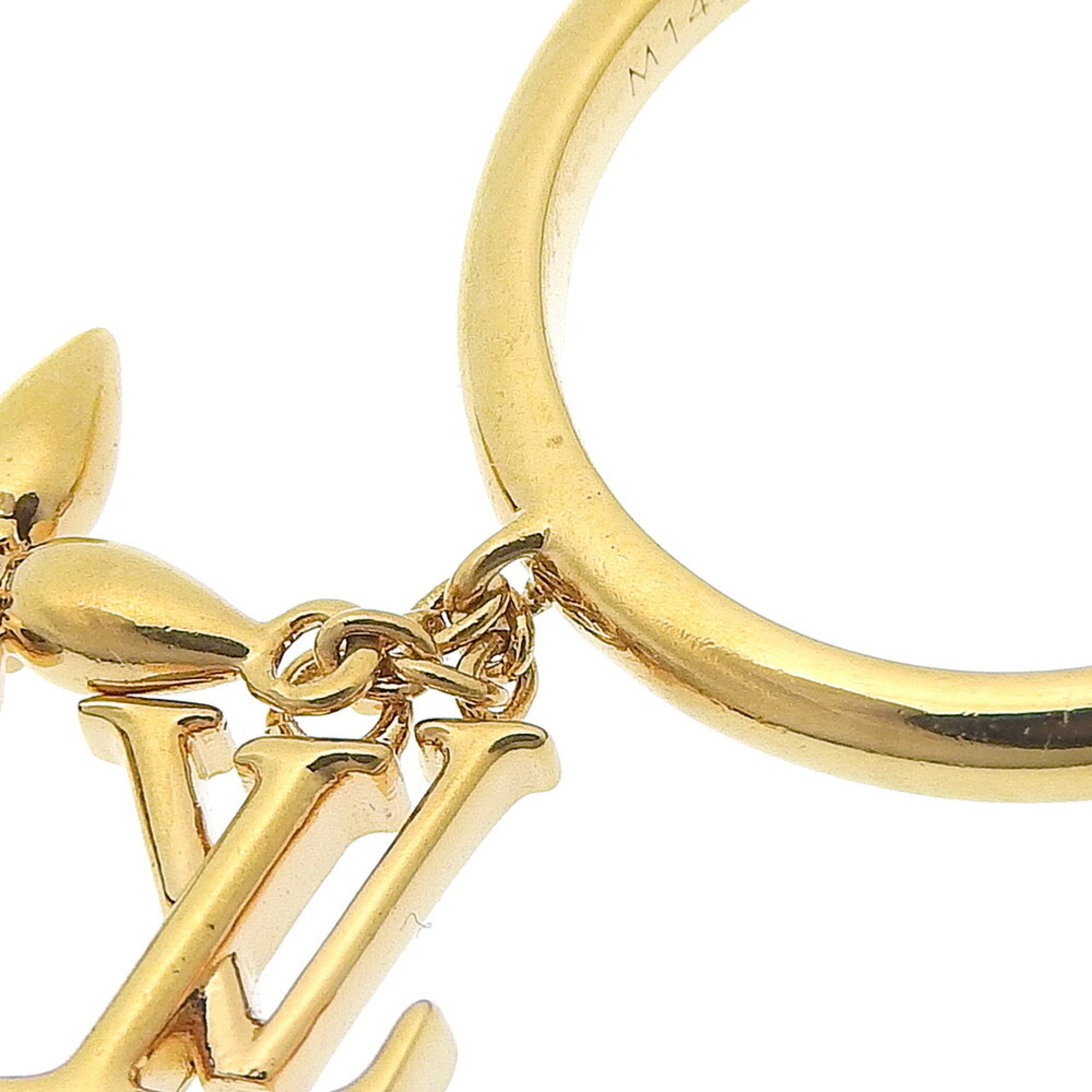 Louis Vuitton Gold Gold Plating Rhinestone Band Ring (Pre-Owned)