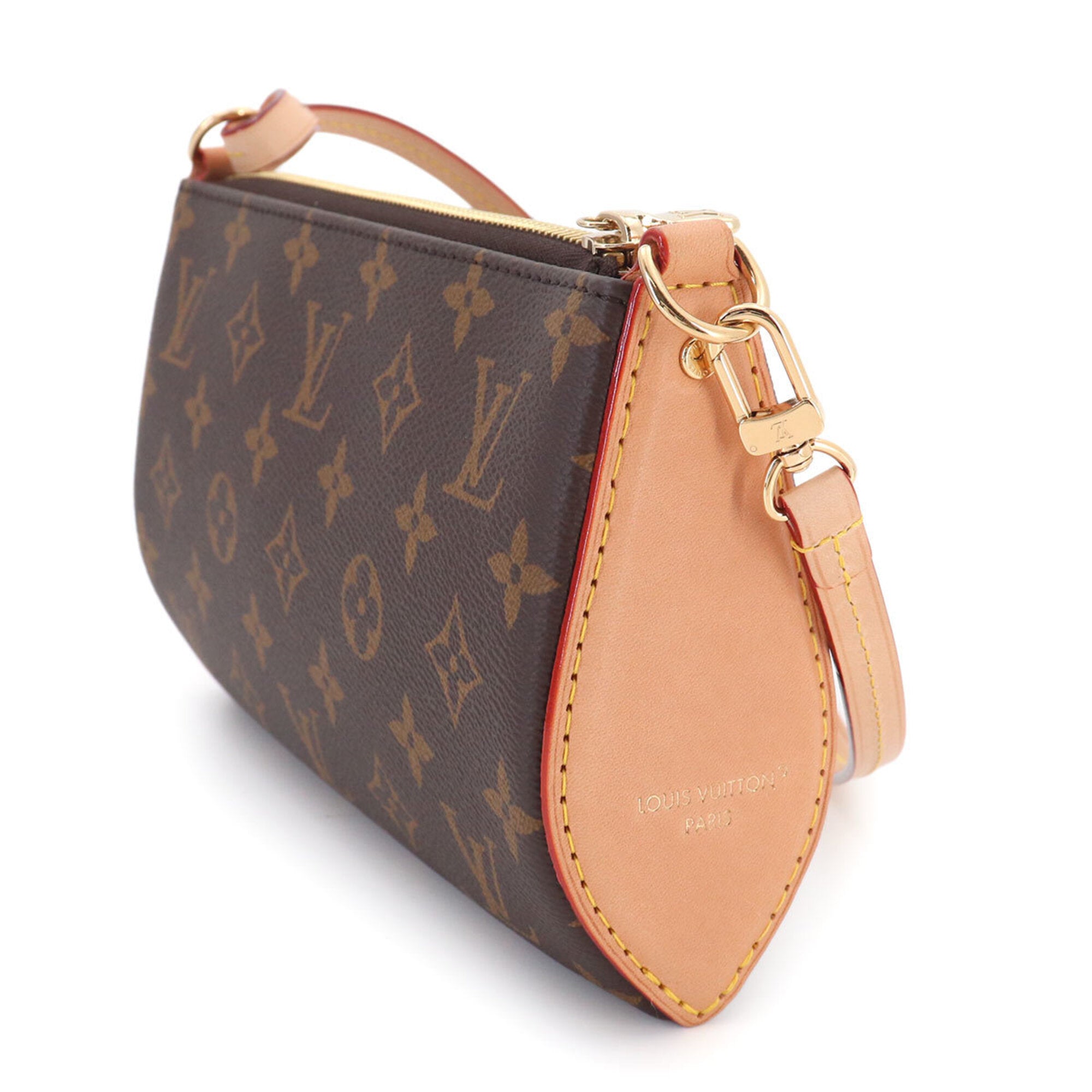 Louis Vuitton Brown Monogram Handbag Pochette Shoulder Bag (Pre-Owned)