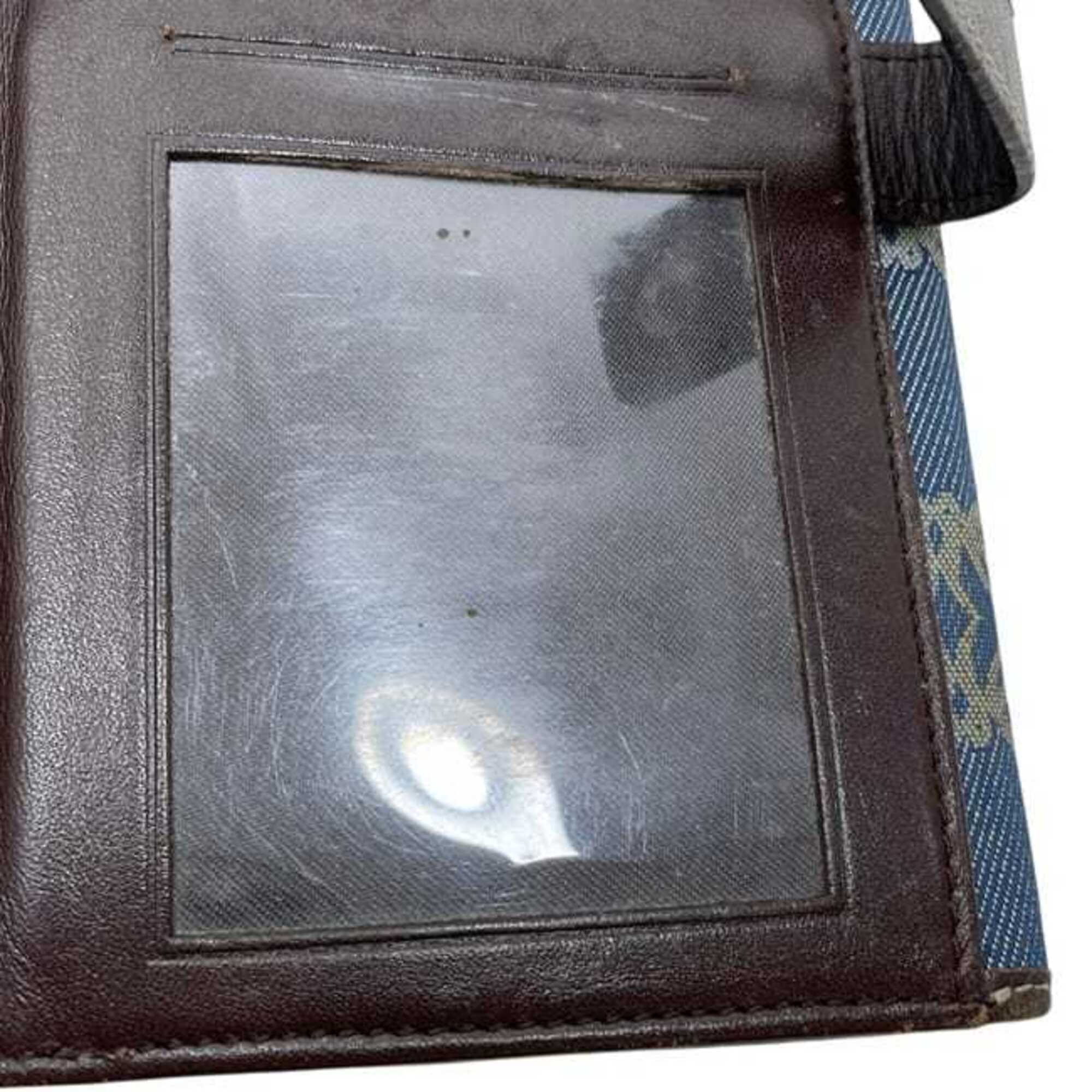 Loewe Blue Denim Canvas Long Wallet (Bi-Fold) (Pre-Owned)