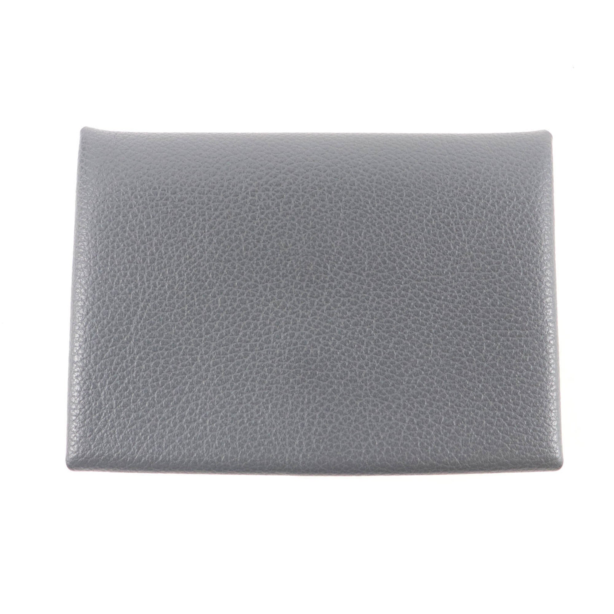 Hermes Dark Gray Evercalf Leather Coin Purse/Coin Case (Pre-Owned)