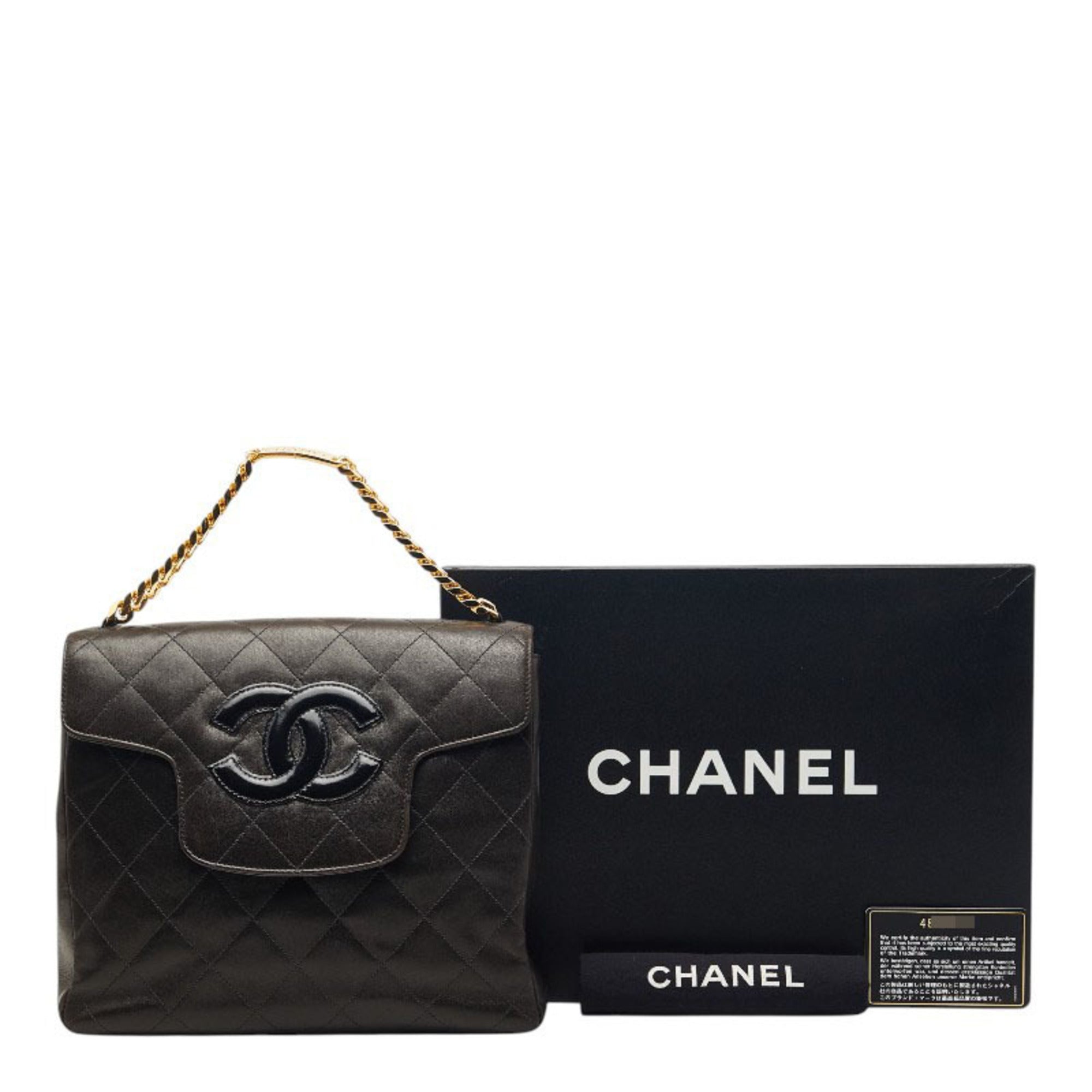 Chanel Black Leather Handbag (Pre-Owned)