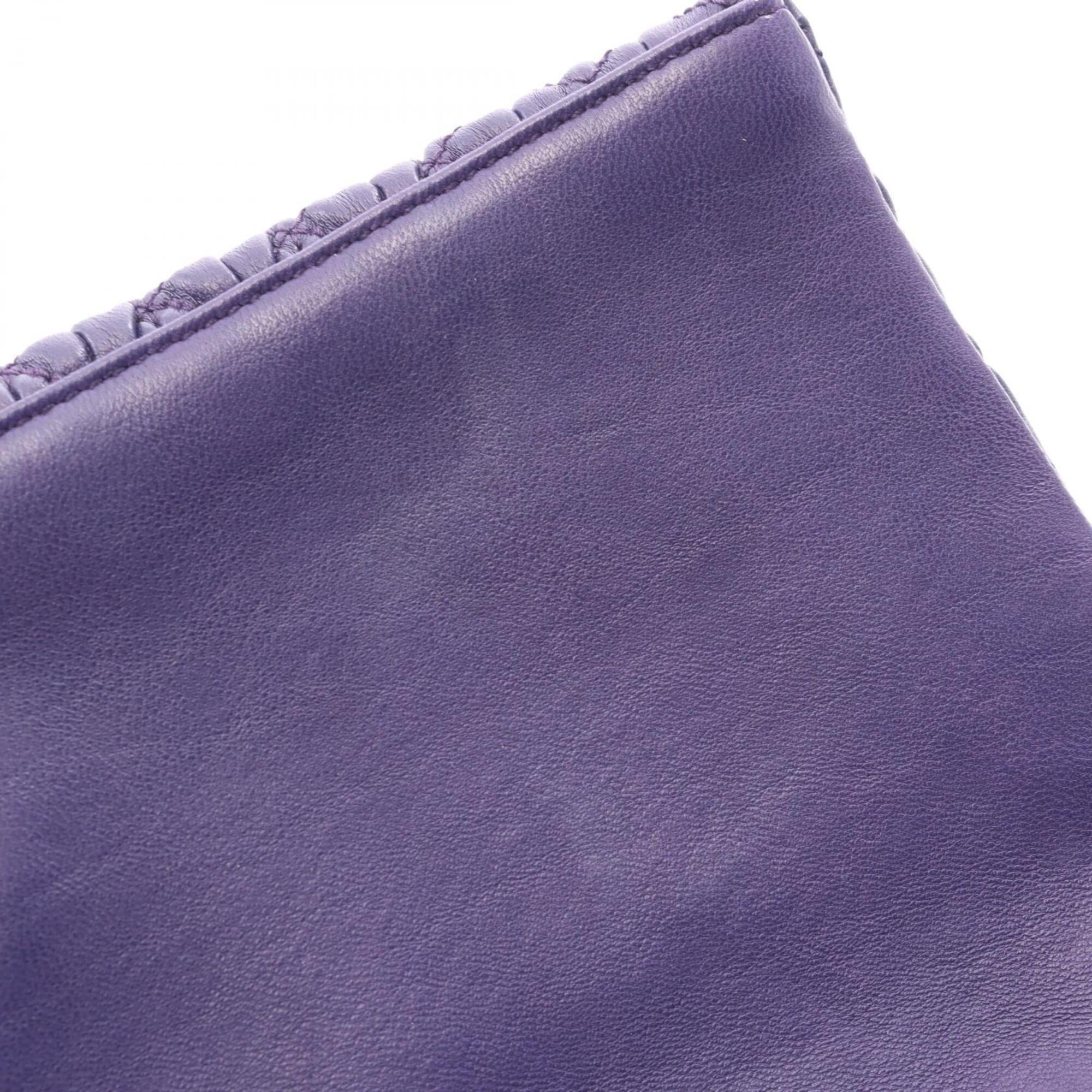 Miu Miu Matelasse Purple Leather Handbag Shoulder Bag (Pre-Owned)