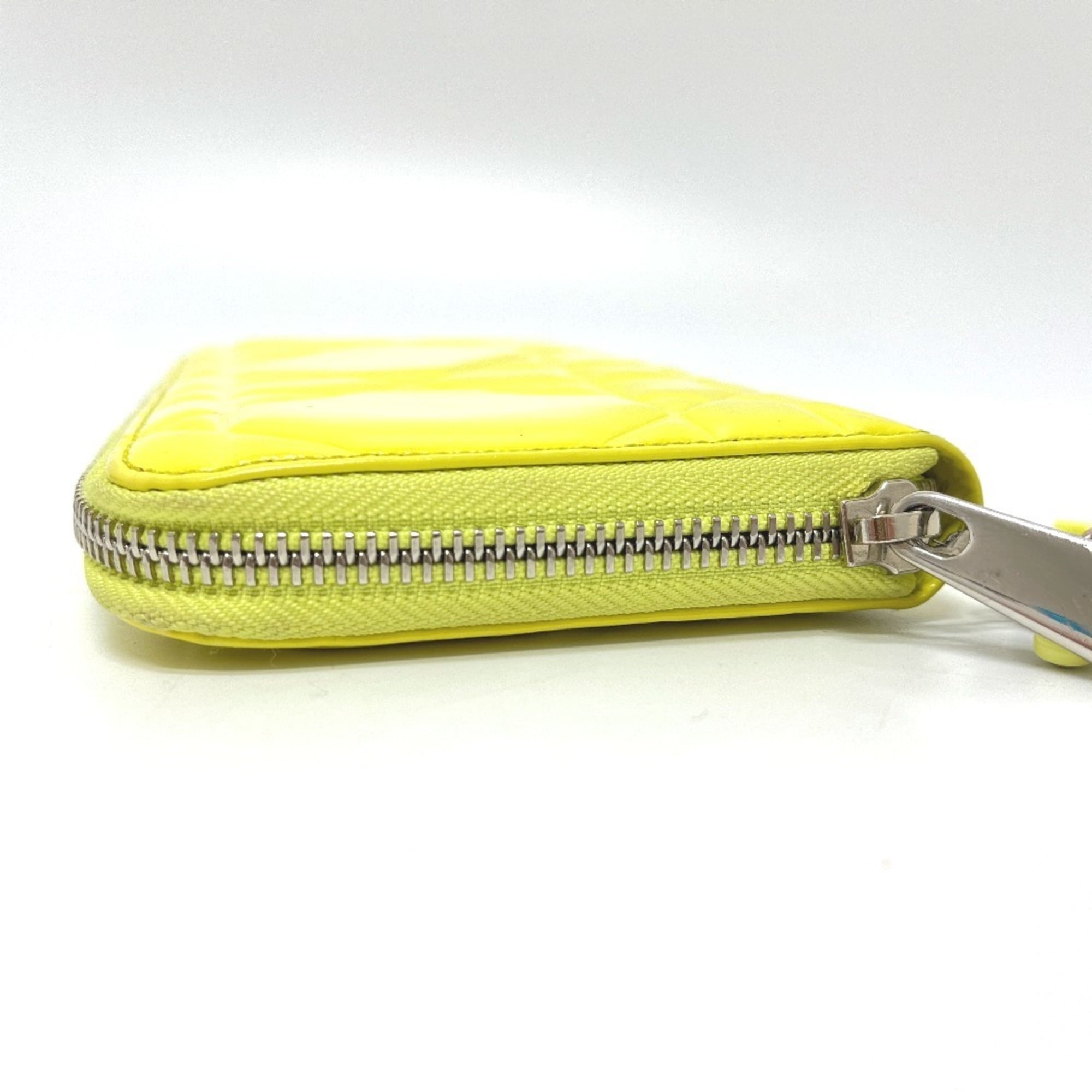 Christian Dior Yellow Leather Long Wallet (Bi-Fold) (Pre-Owned)