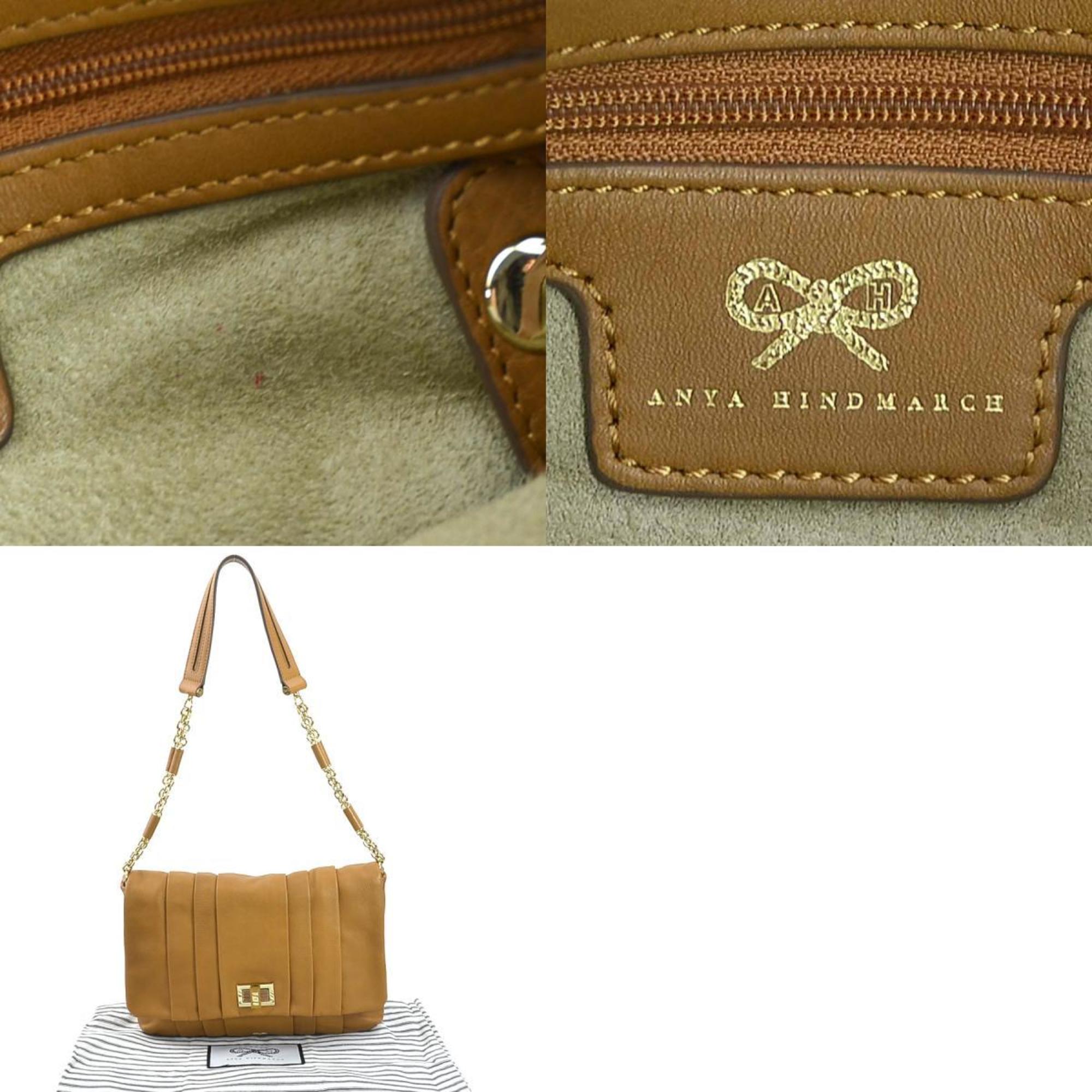 Anya Hindmarch Camel Leather Shoulder Bag (Pre-Owned)