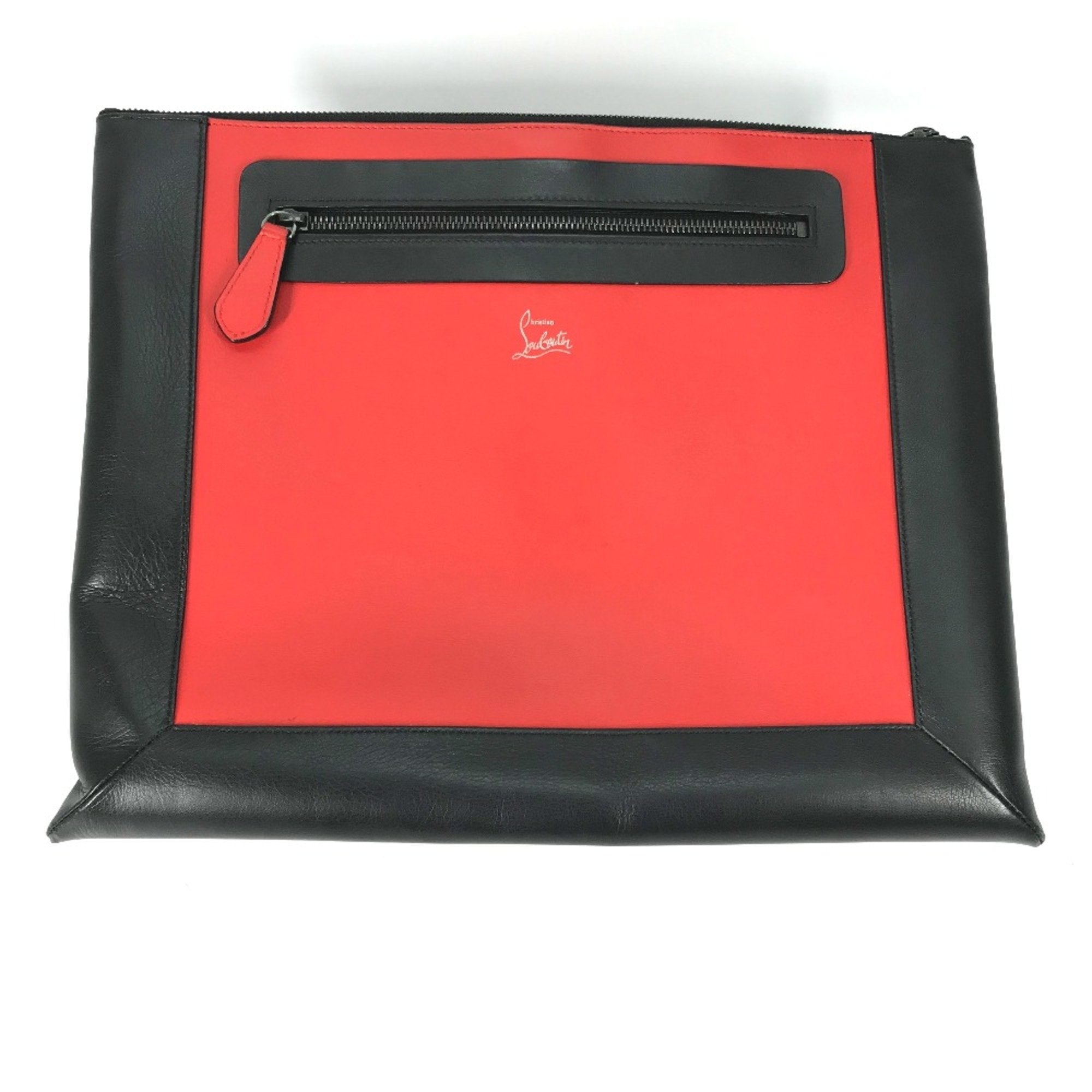 Christian Louboutin Black Leather Clutch Bag (Pre-Owned)