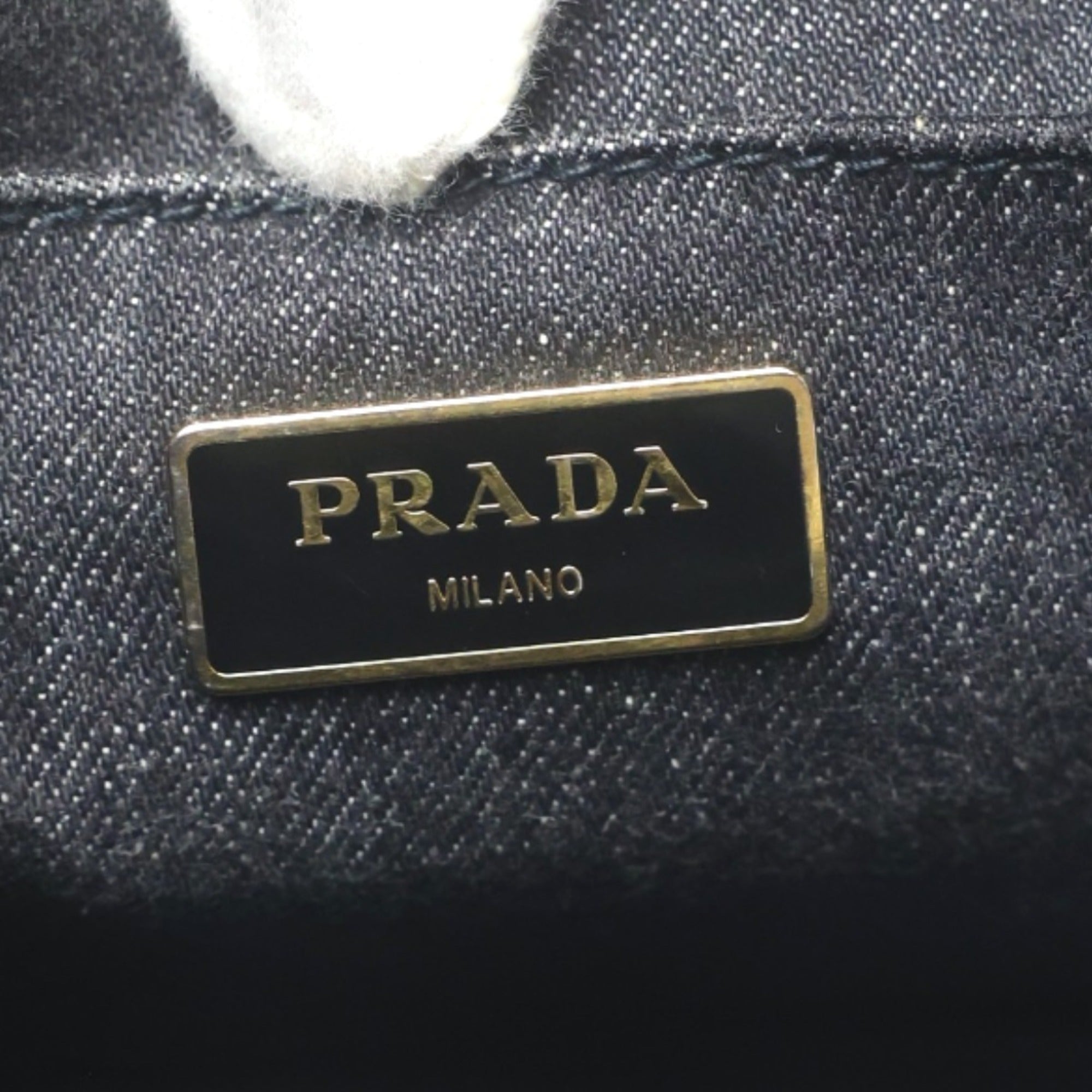 Prada Black Denim Tote Bag (Pre-Owned)